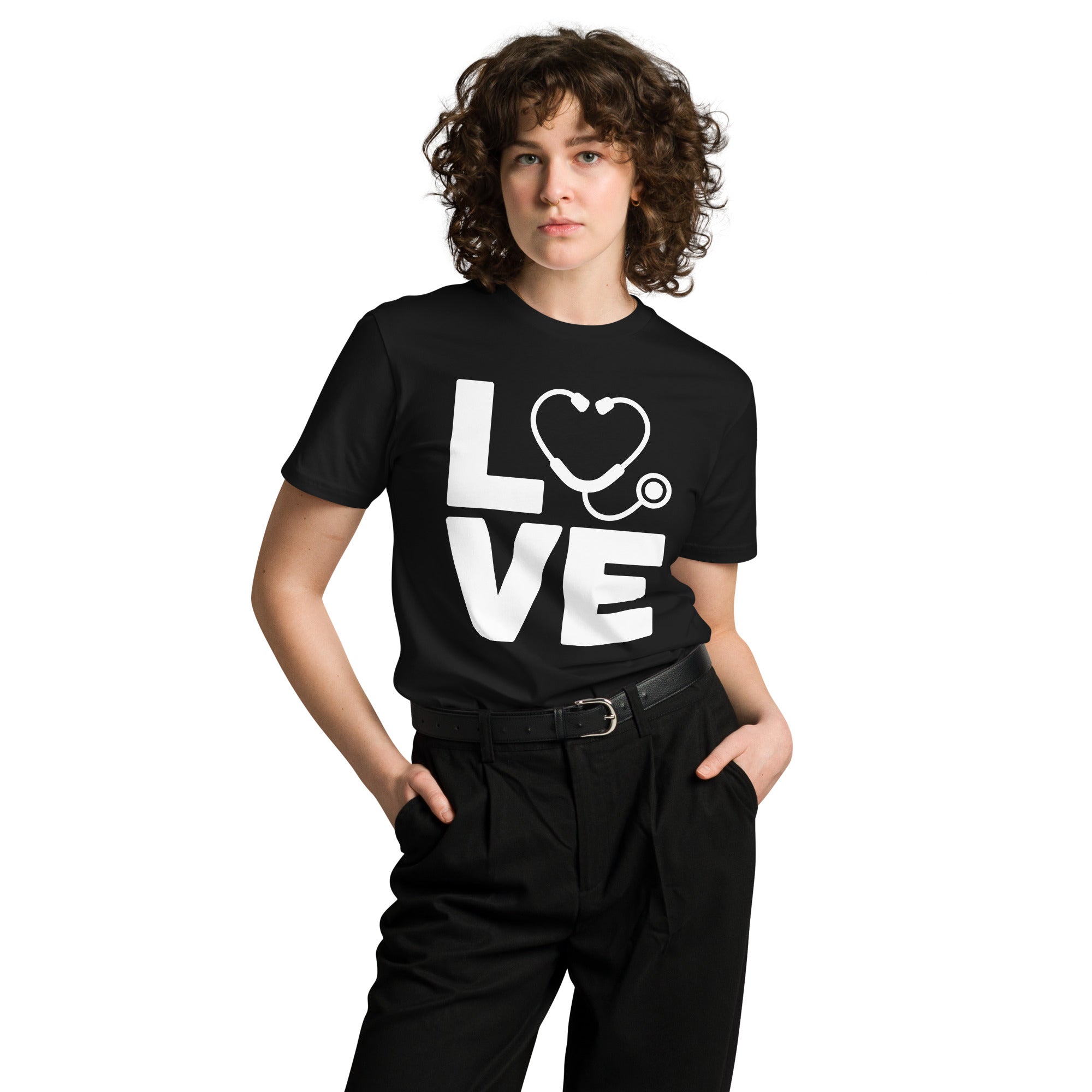 Love Stethoscope Graphic Unisex Premium T-Shirt | Gallory Hive