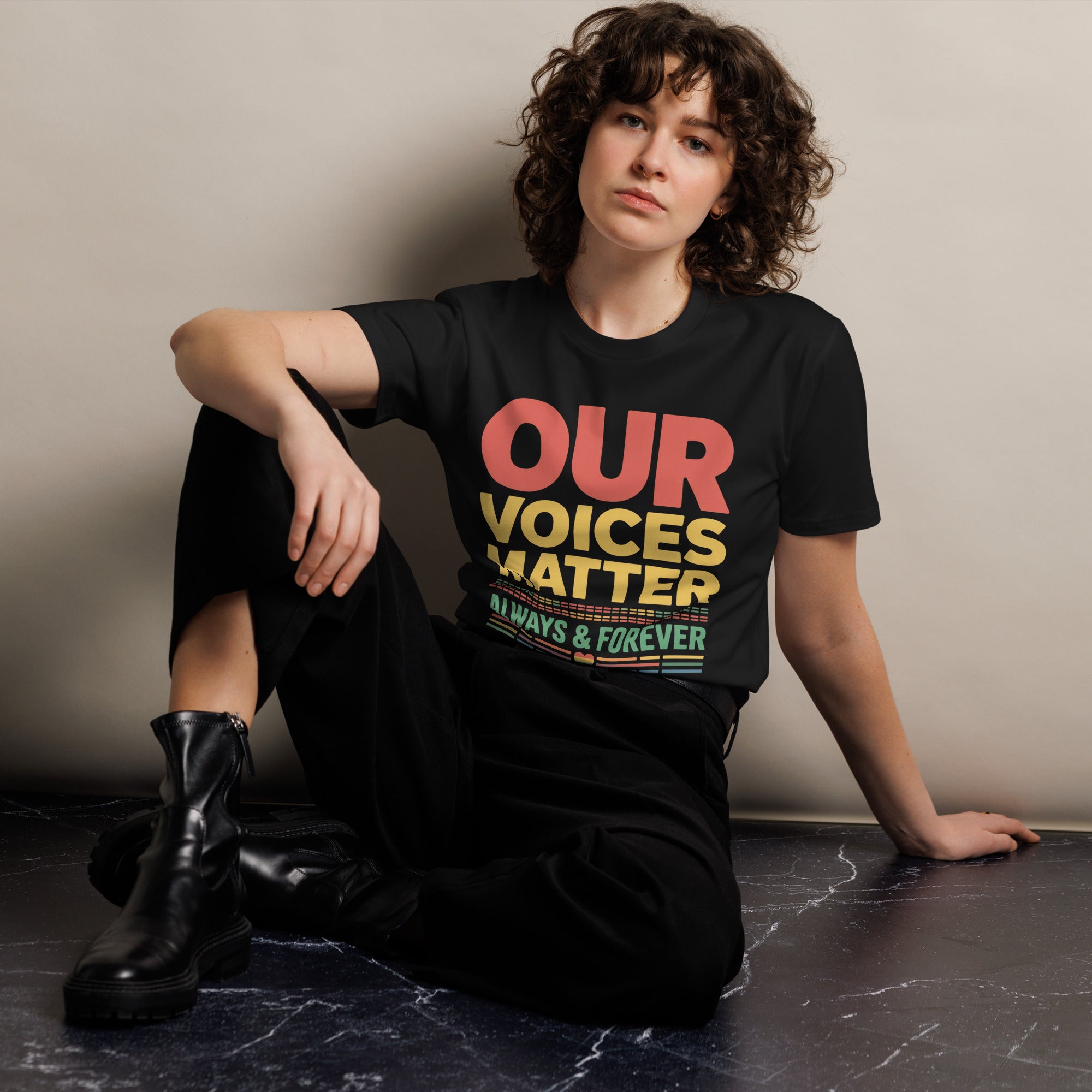 Our Voices Matter Always & Forever Pride Unisex Premium T-shirt | Gallory Hive
