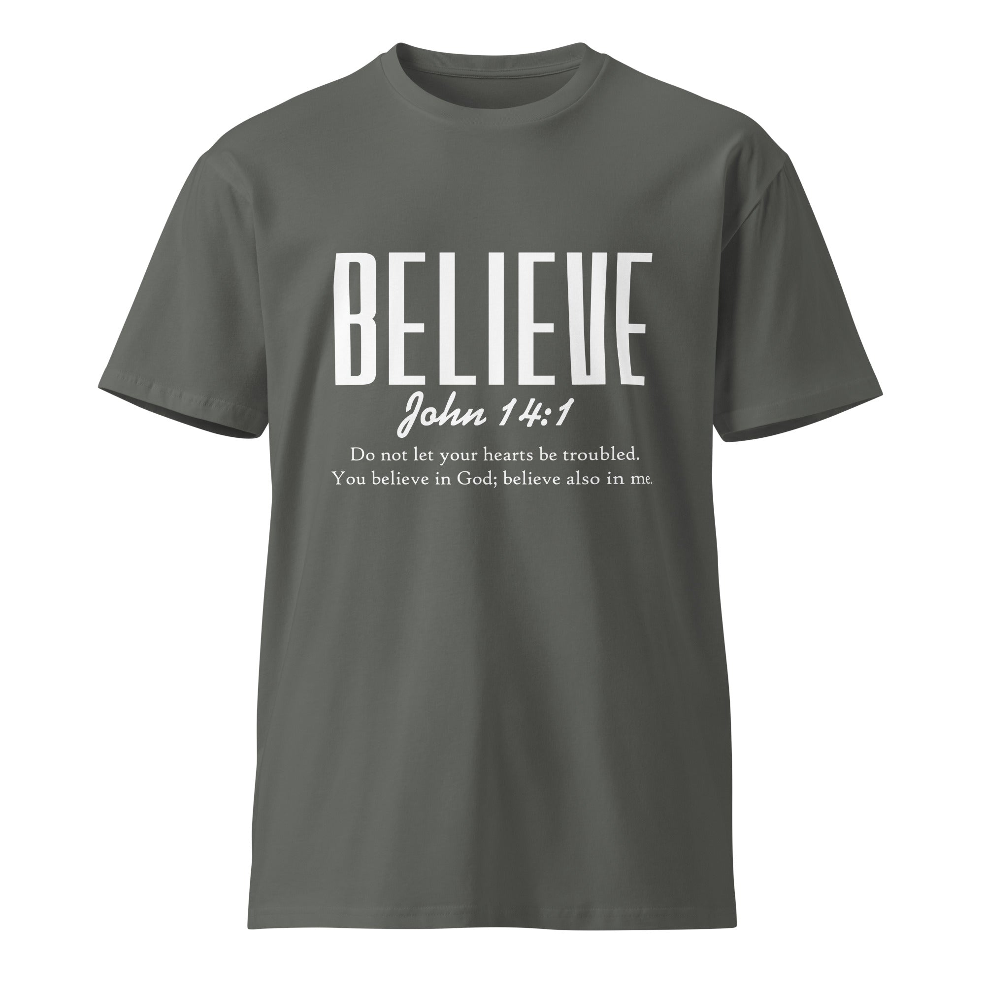 Believe Inspirational Unisex Premium Cotton T-Shirt | Gallory Hive