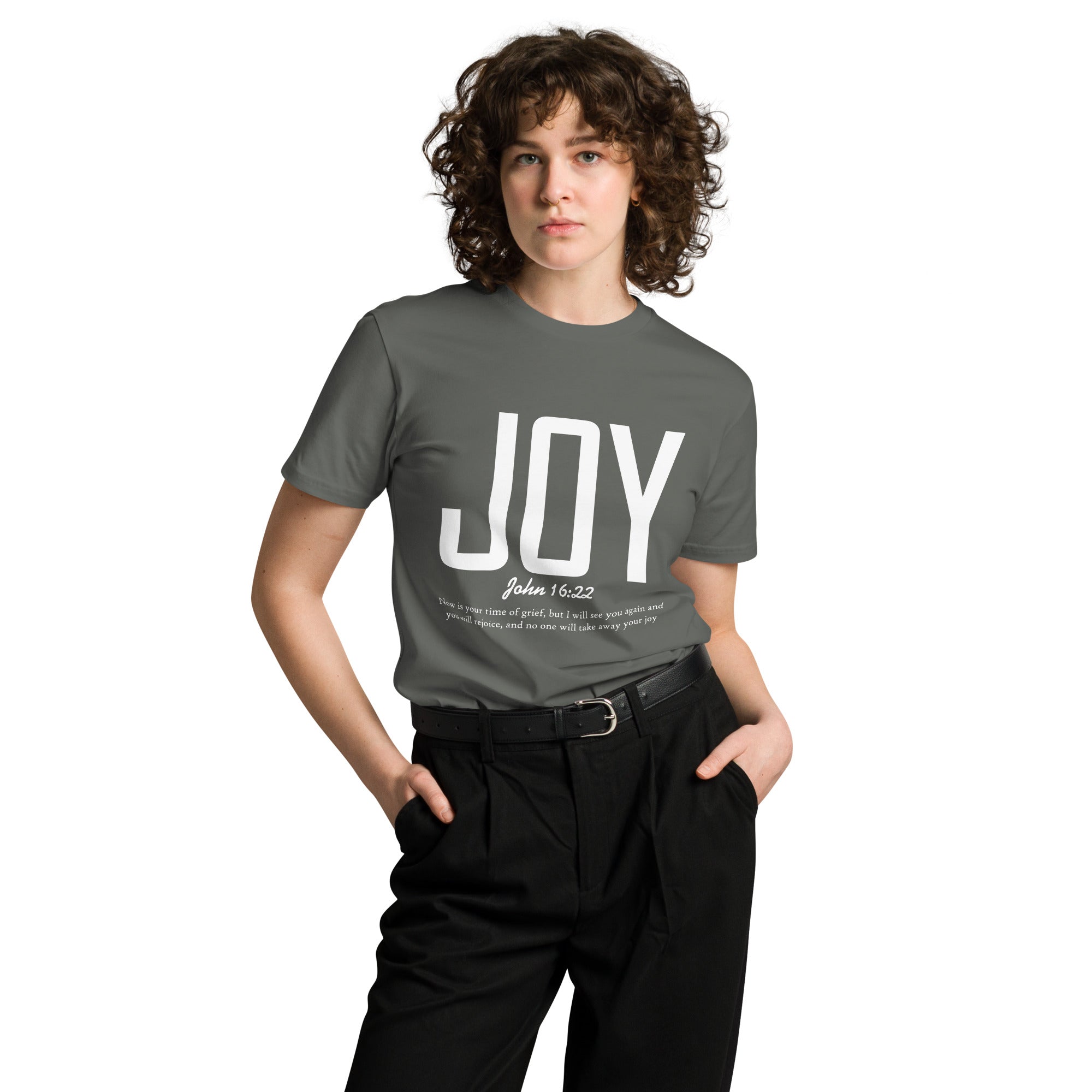 Joy Faith Inspirational Premium Unisex Cotton T-Shirt | Gallory Hive