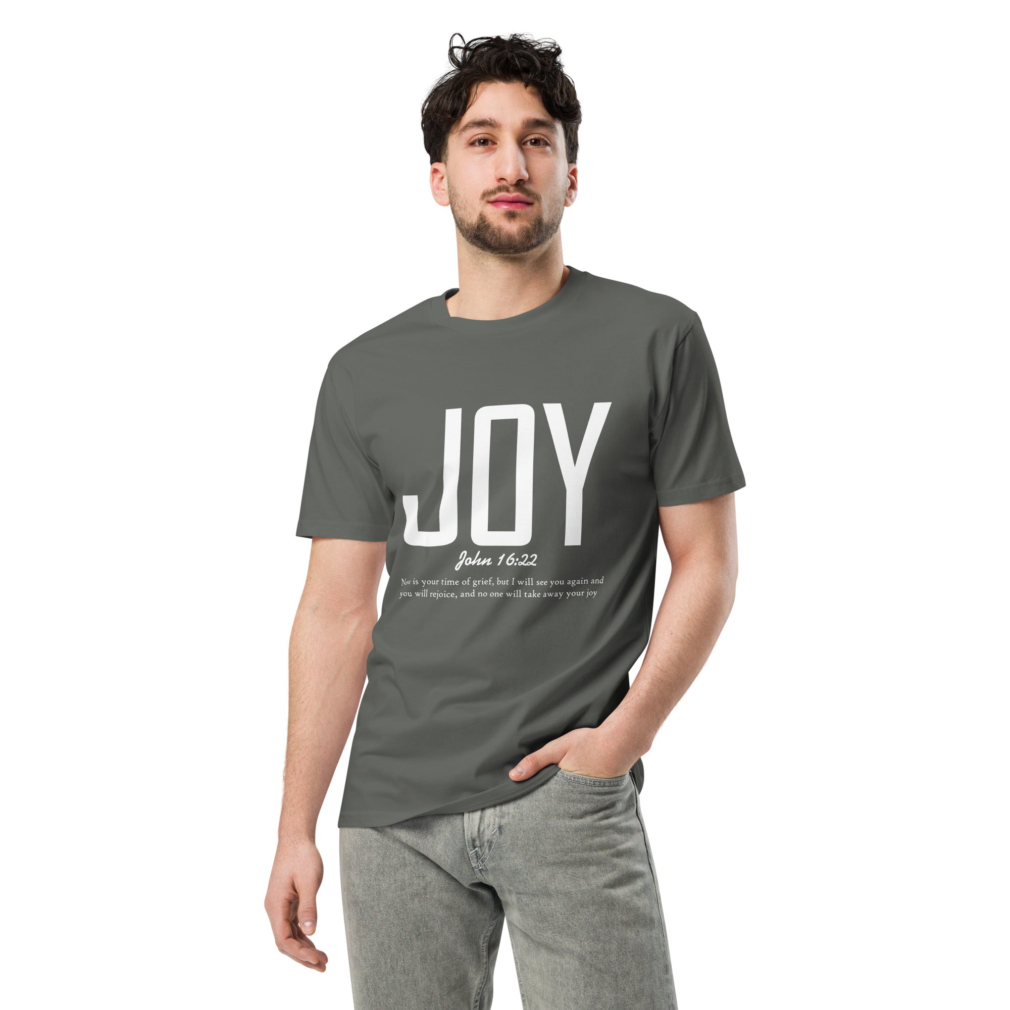 Joy Faith Inspirational Premium Unisex Cotton T-Shirt | Gallory Hive