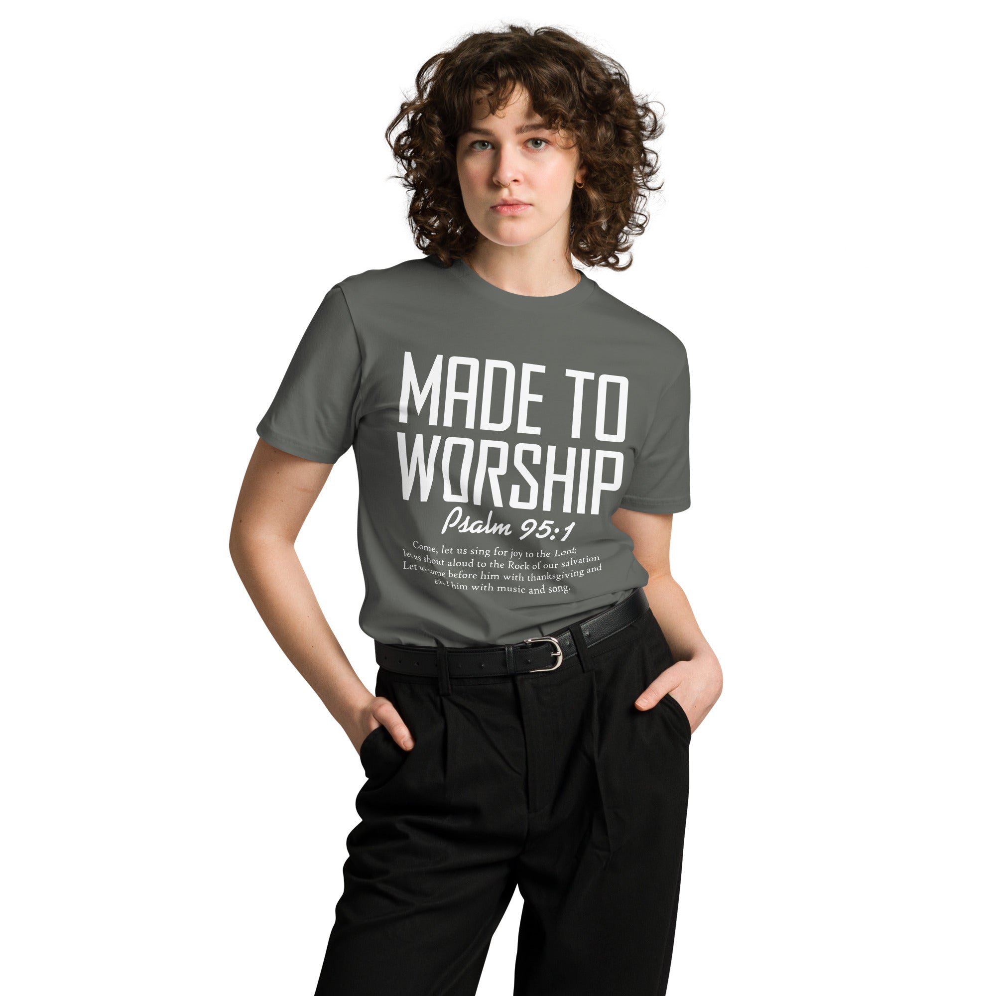 Made to Worship Inspirational Premium Cotton T-Shirt | Gallory Hive