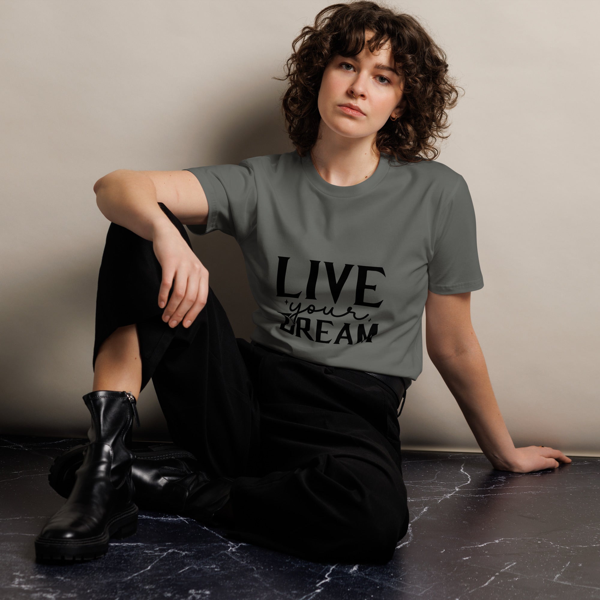 Modern Minimalist Black Graphic Cotton T-Shirt | Gallory Hive