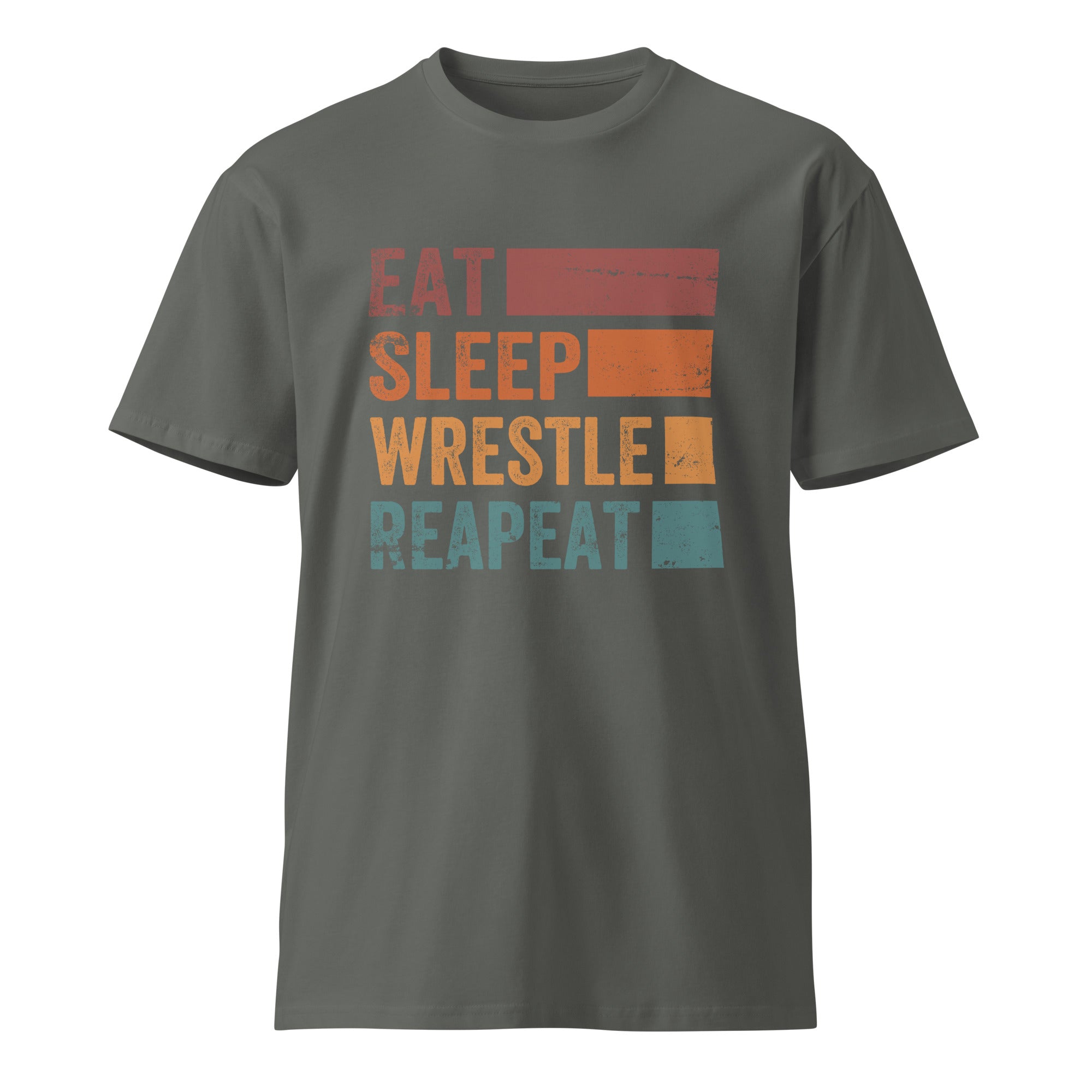Eat Sleep Wrestle Repeat Wrestling Unisex Premium T-Shirt | Gallory Hive