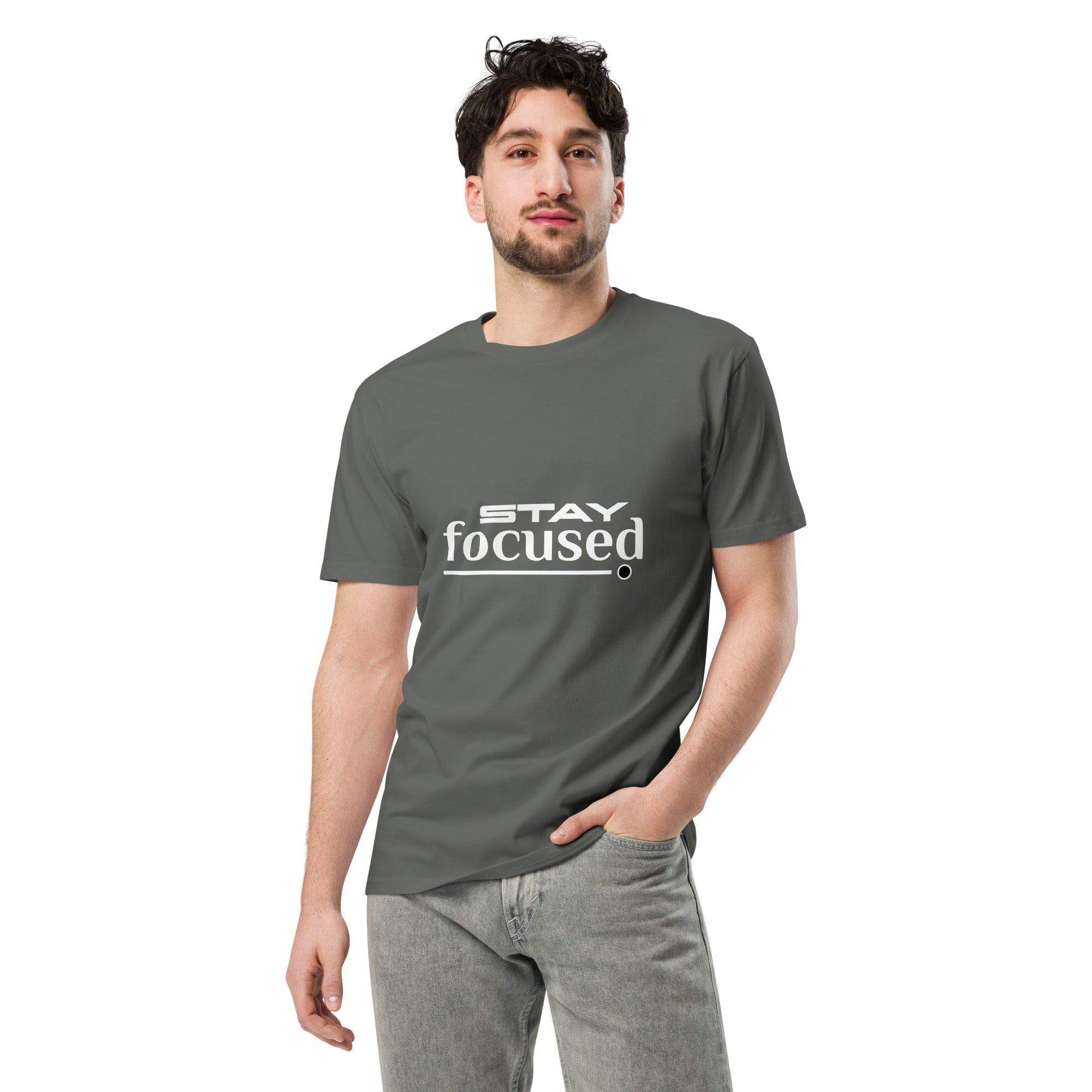 Stay Focused Unisex Premium Cotton T-Shirt | Gallory Hive