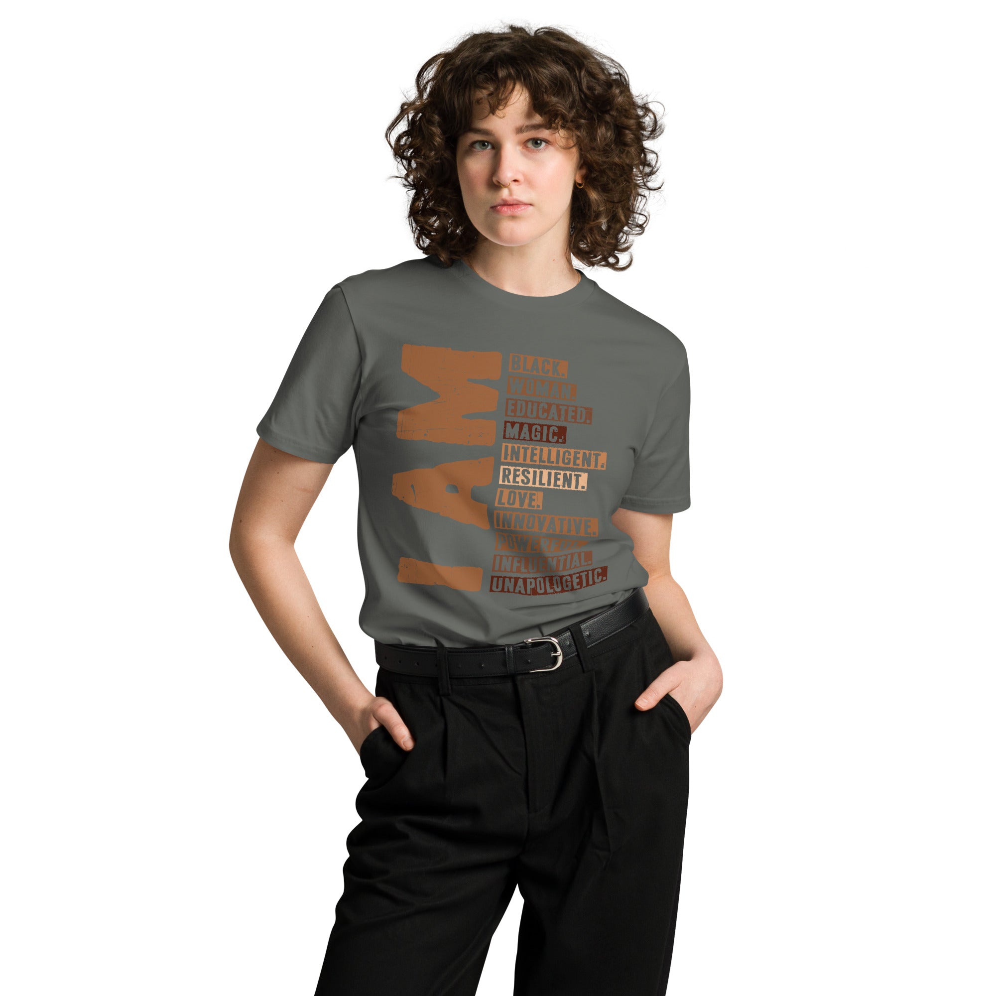 Powerful Black Woman Quote Premium Cotton T-Shirt | Gallory Hive