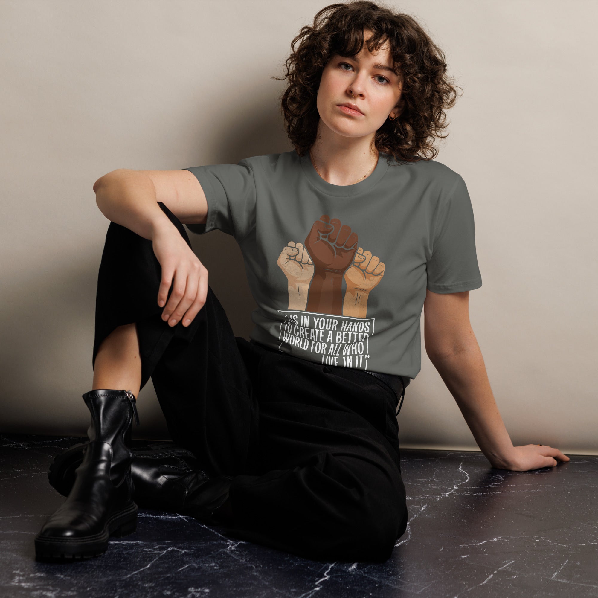 Mandela Inspirational Unisex Premium Cotton T-Shirt | Gallory Hive