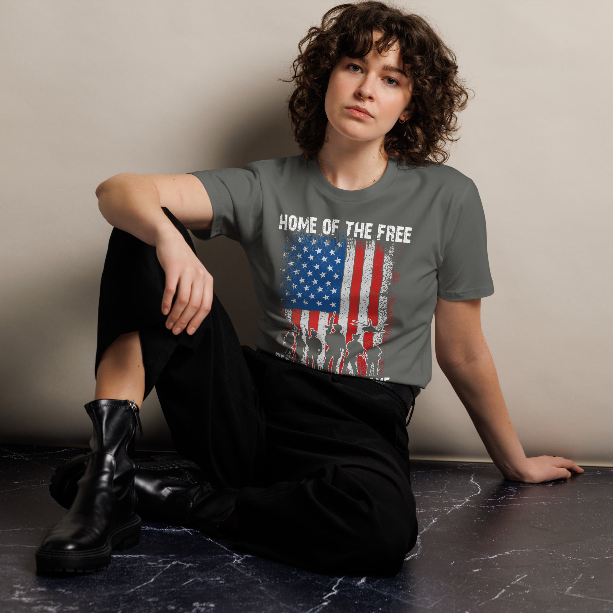 American Freedom Soldier Graphic Premium T-Shirt | Gallory Hive