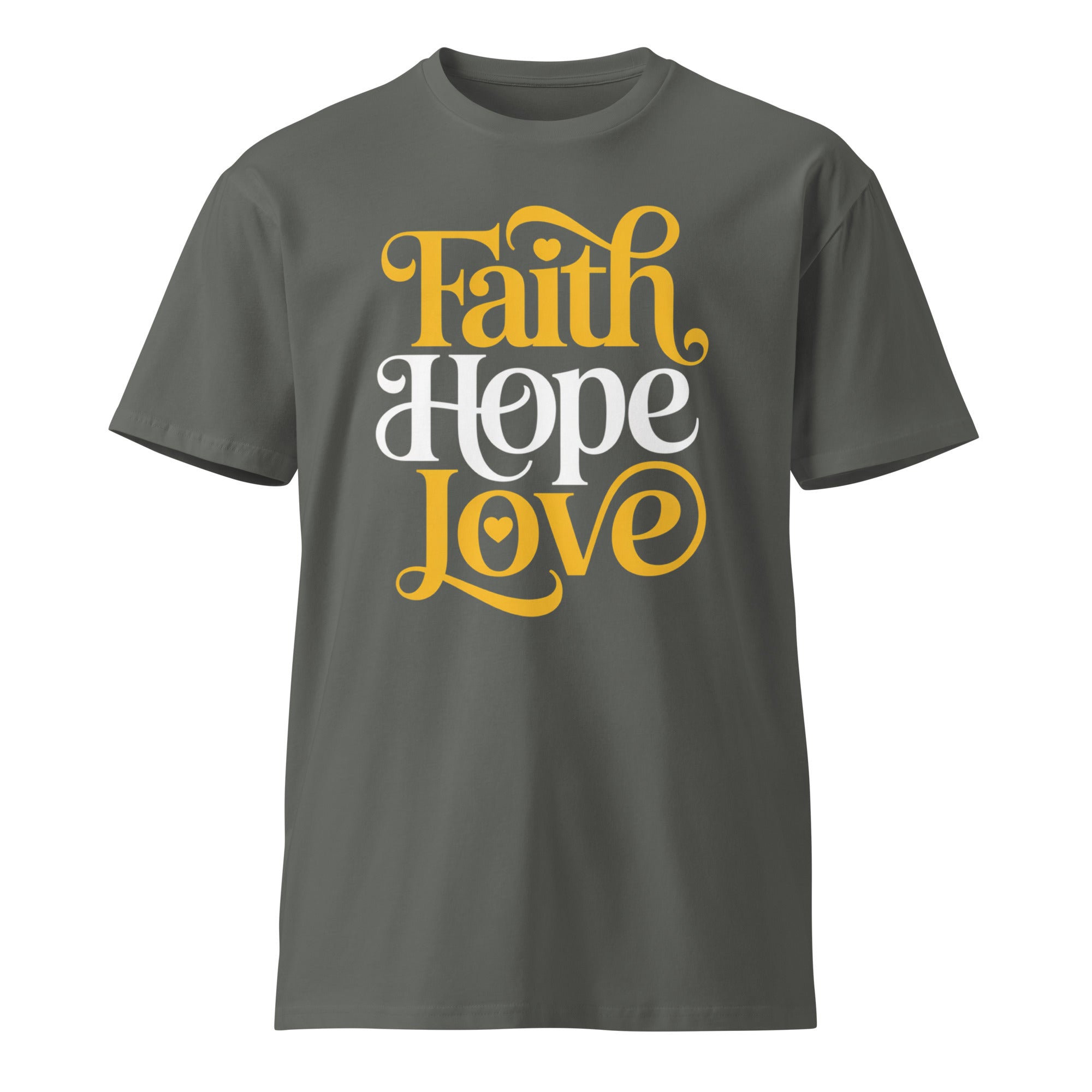 Faith Hope Love Unisex Premium Cotton T-Shirt | Gallory Hive