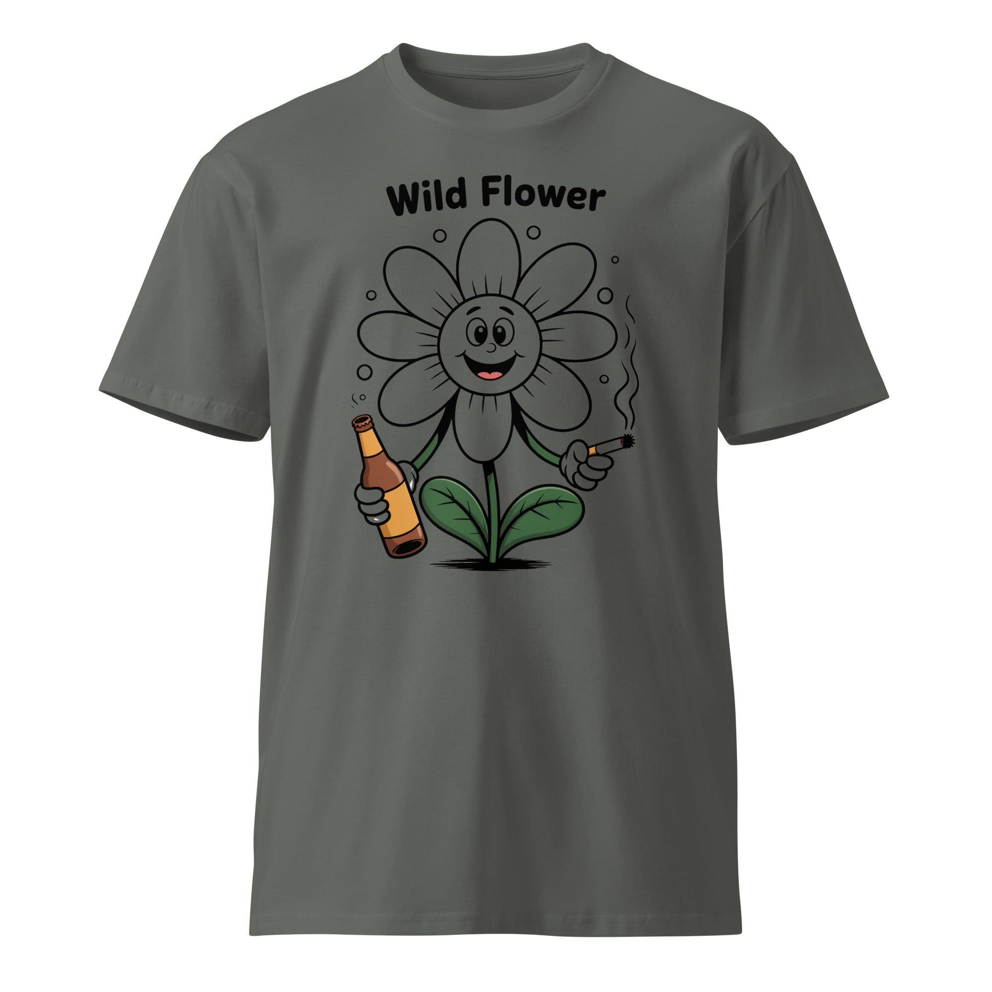 Wildflower Funny Unisex Premium Cotton Graphic T-Shirt | Gallory Hive