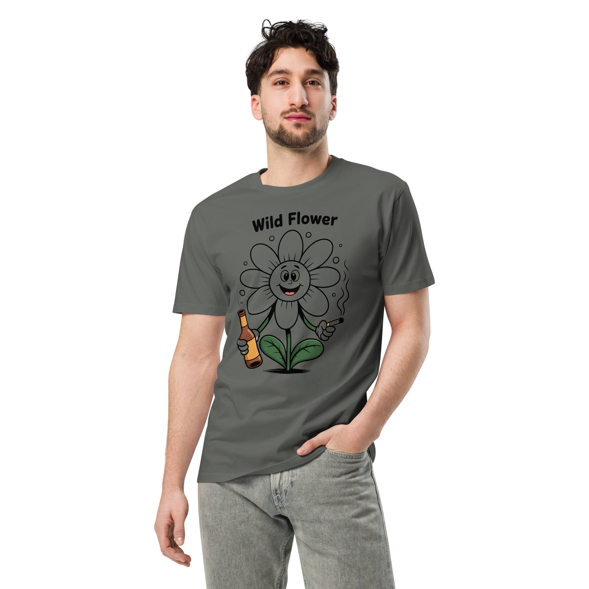 Wildflower Funny Unisex Premium Cotton Graphic T-Shirt | Gallory Hive