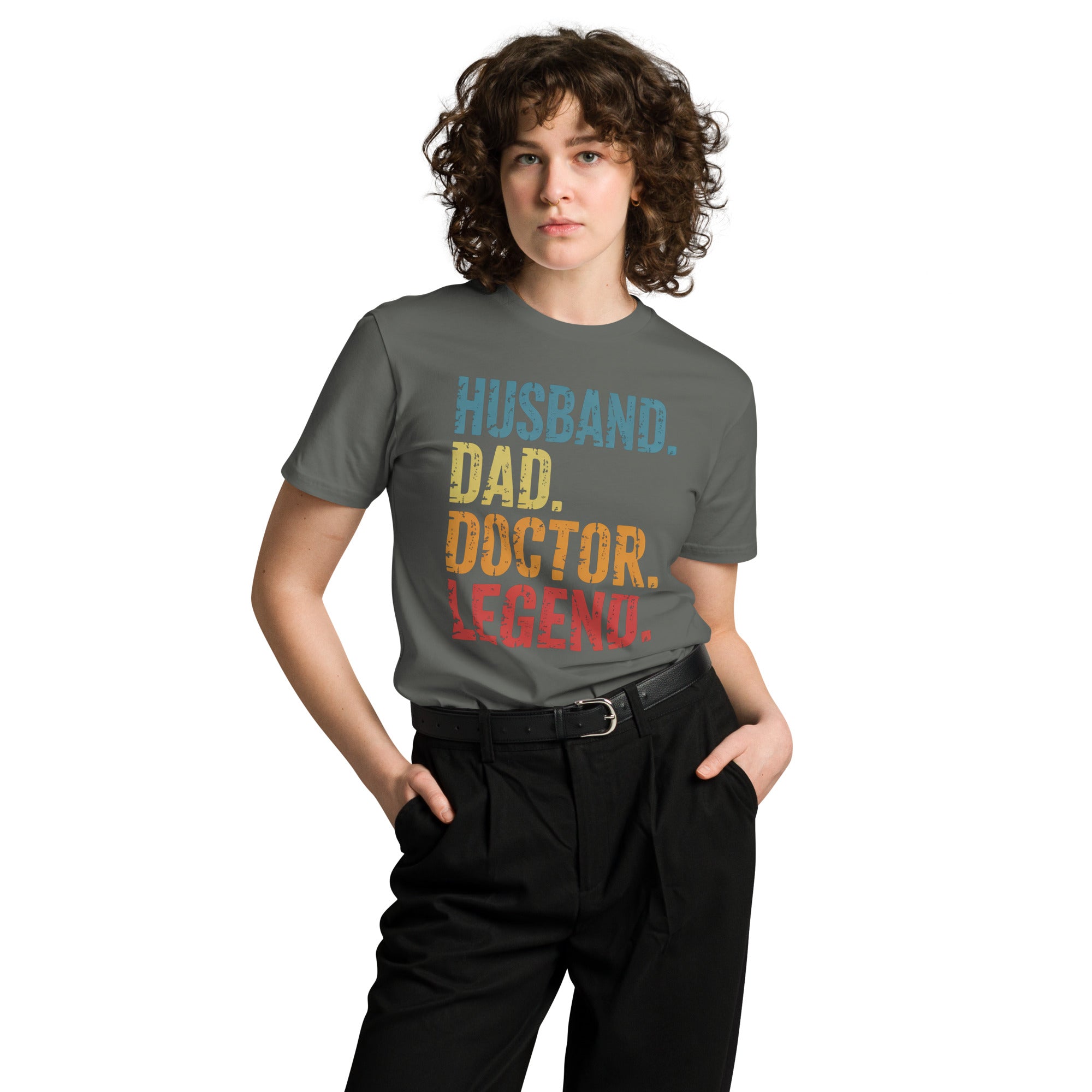 Husband Dad Doctor Legend Funny Doctor Unisex Premium T-Shirt | Gallory Hive