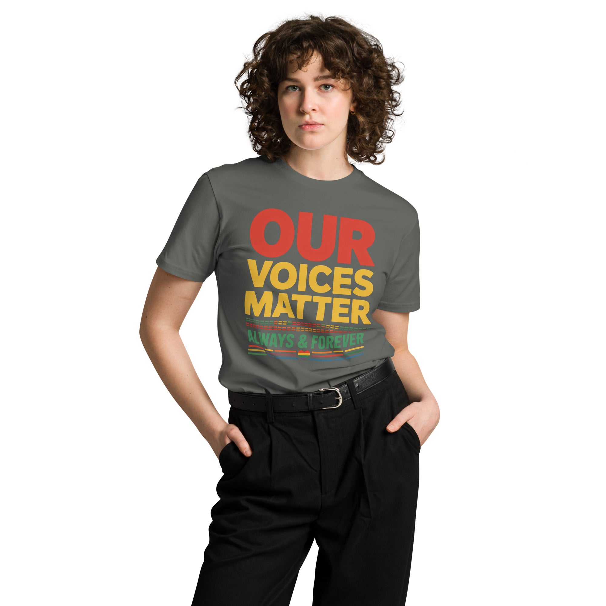 Our Voices Matter Always & Forever Pride Unisex Premium T-shirt | Gallory Hive