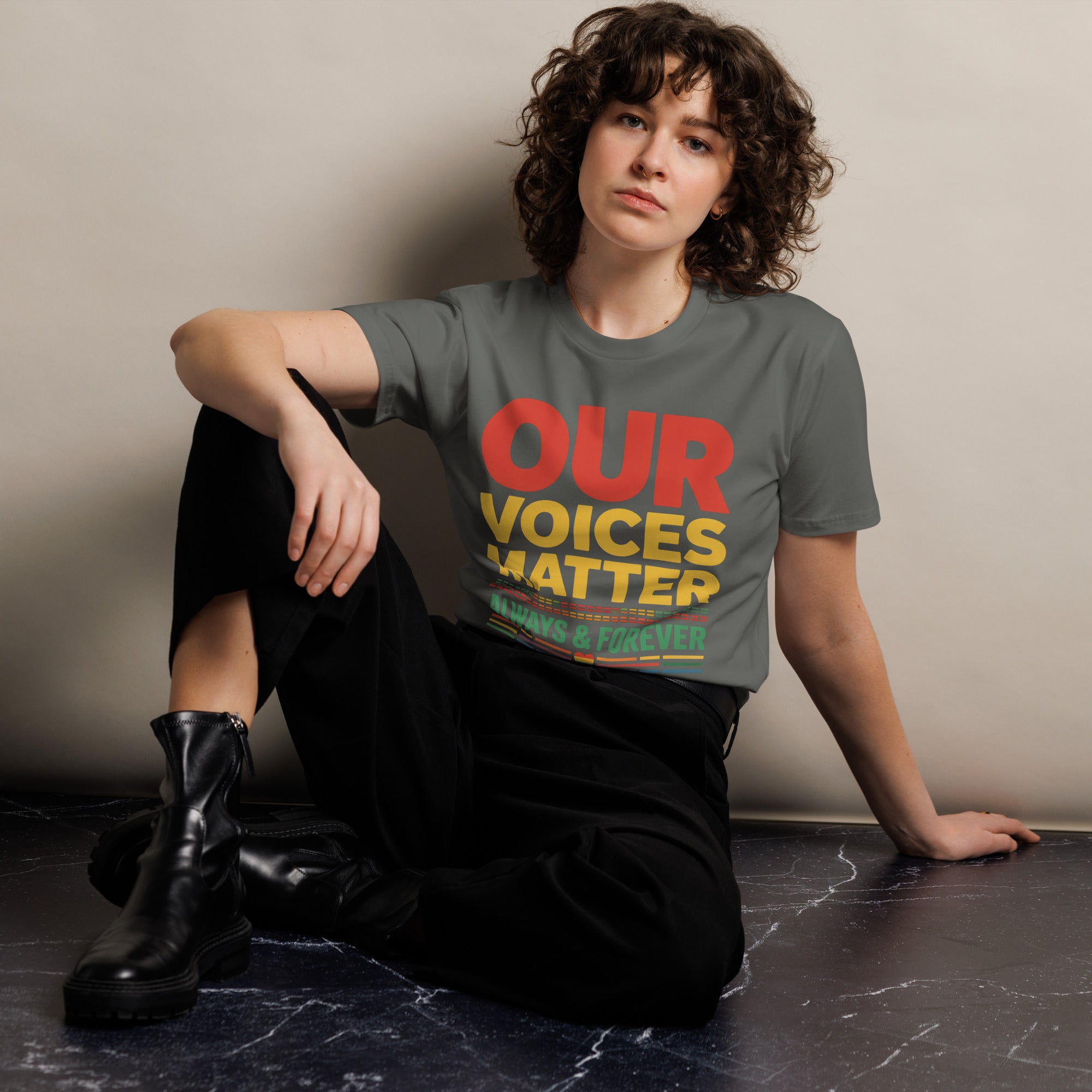 Our Voices Matter Always & Forever Pride Unisex Premium T-shirt | Gallory Hive