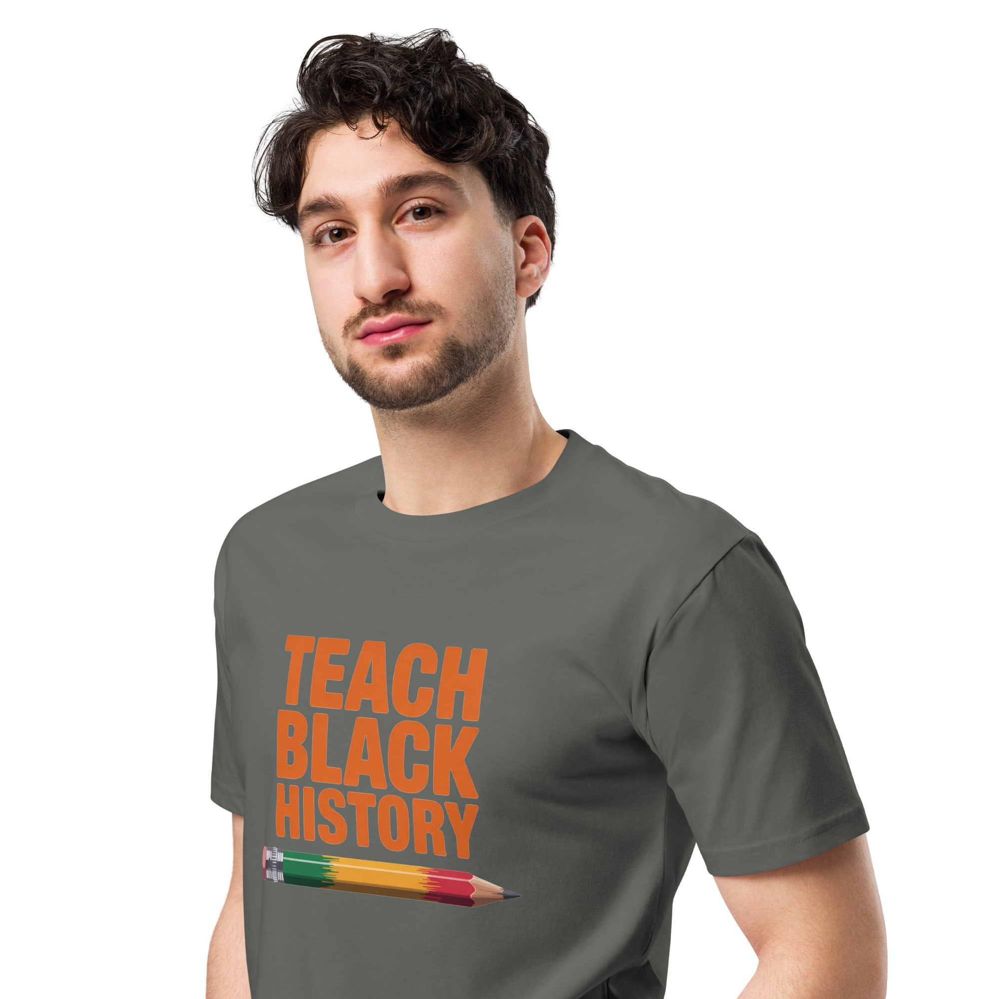Teach Black History Teacher Pride Graphic Unisex Premium T-shirt | Gallory Hive