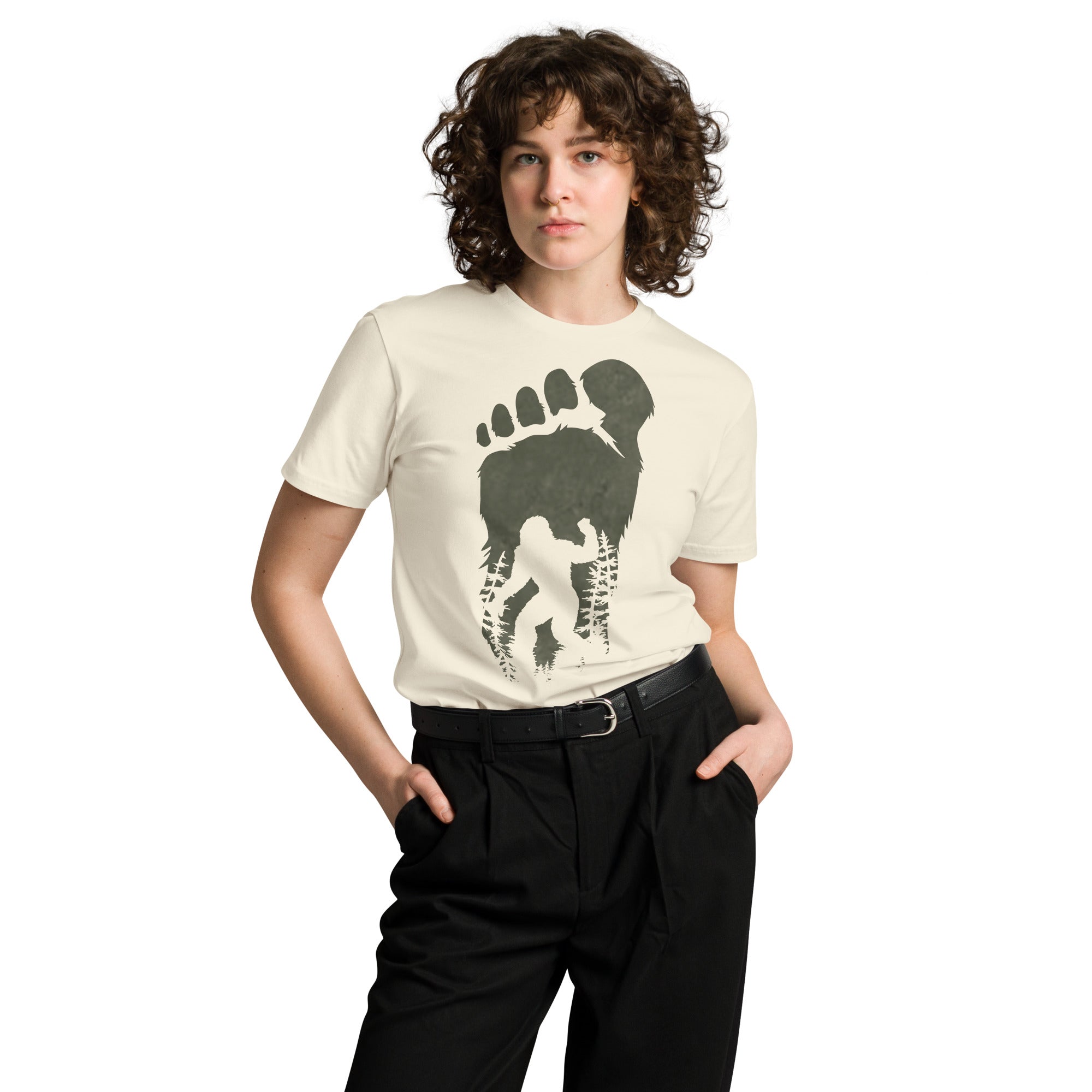 Bigfoot Shadow Art Unisex Graphic T-Shirt | Gallory Hive