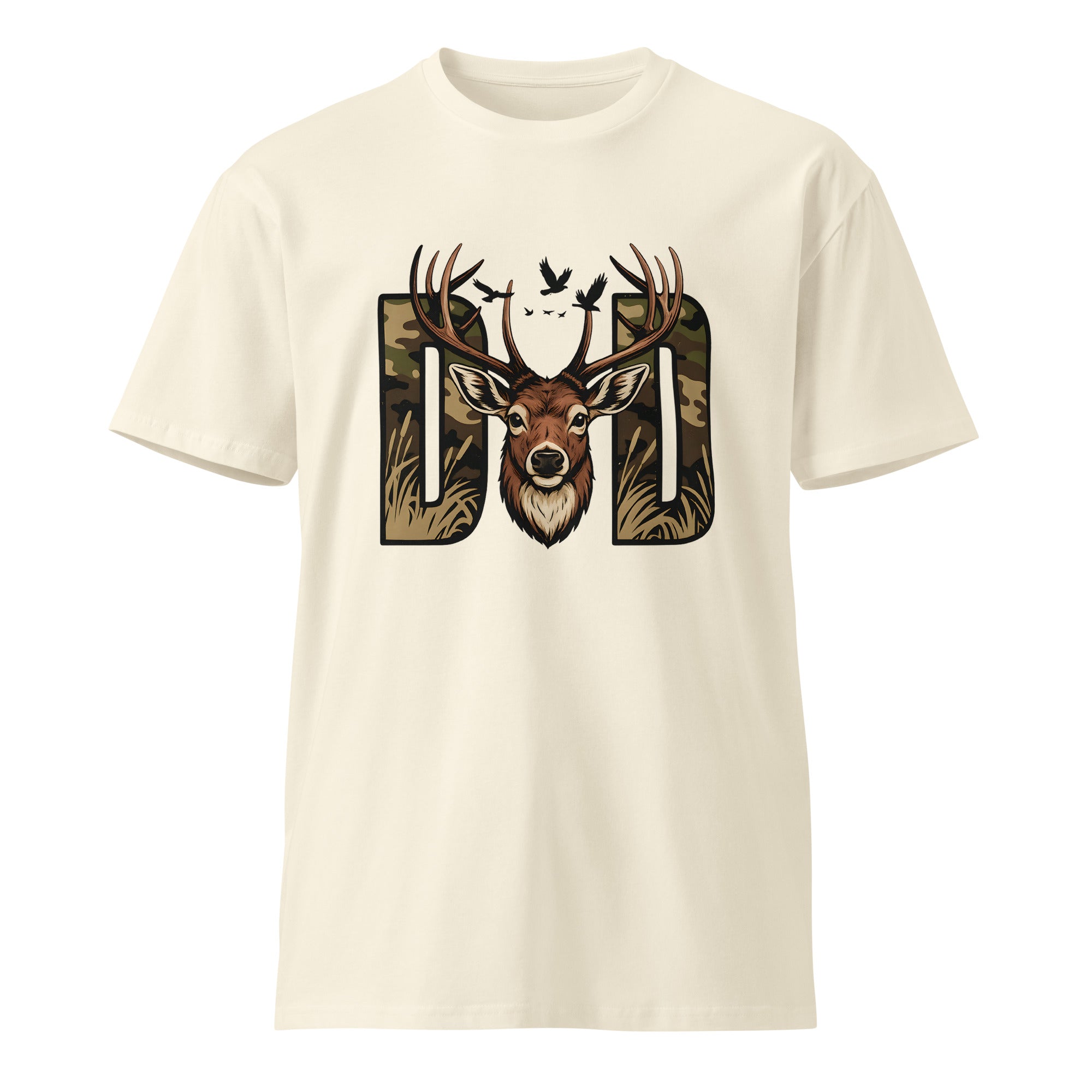 Dad Deer Hunting Premium Cotton T-Shirt | Gallory Hive
