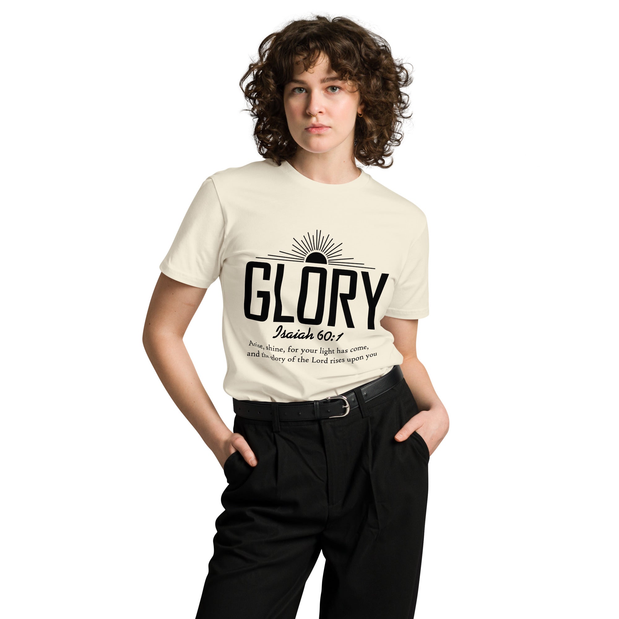 Glory Faith Inspirational Premium Unisex Cotton T-Shirt | Gallory Hive