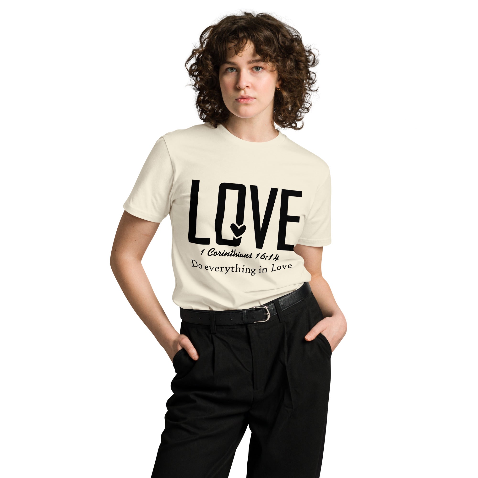 Love Faith Inspirational Premium Unisex Cotton T-Shirt | Gallory Hive