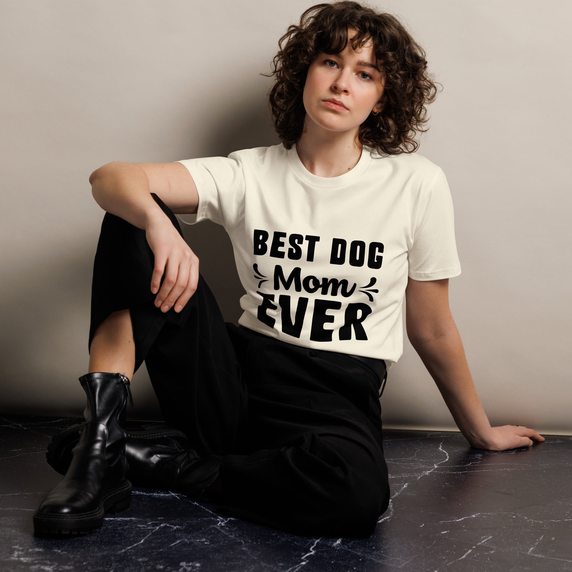 Best Dog Mom Premium Unisex Cotton T-Shirt | Gallory Hive