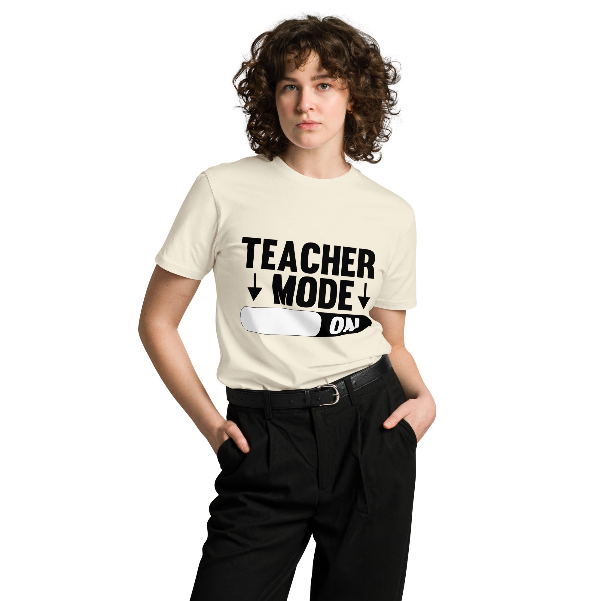 Teacher Mode On Graphic Premium Cotton T-Shirt | Gallory Hive