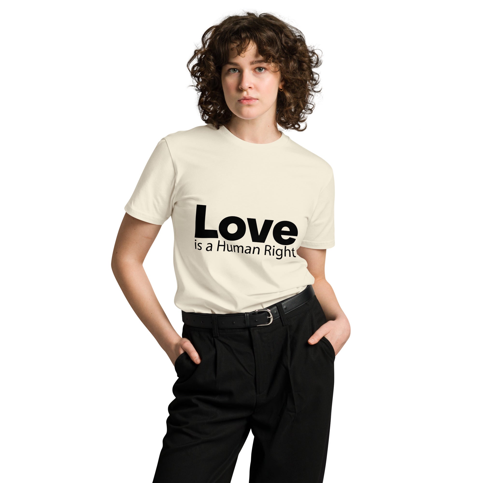 Love Is Human Right Unisex Premium Cotton T-Shirt | Gallory Hive