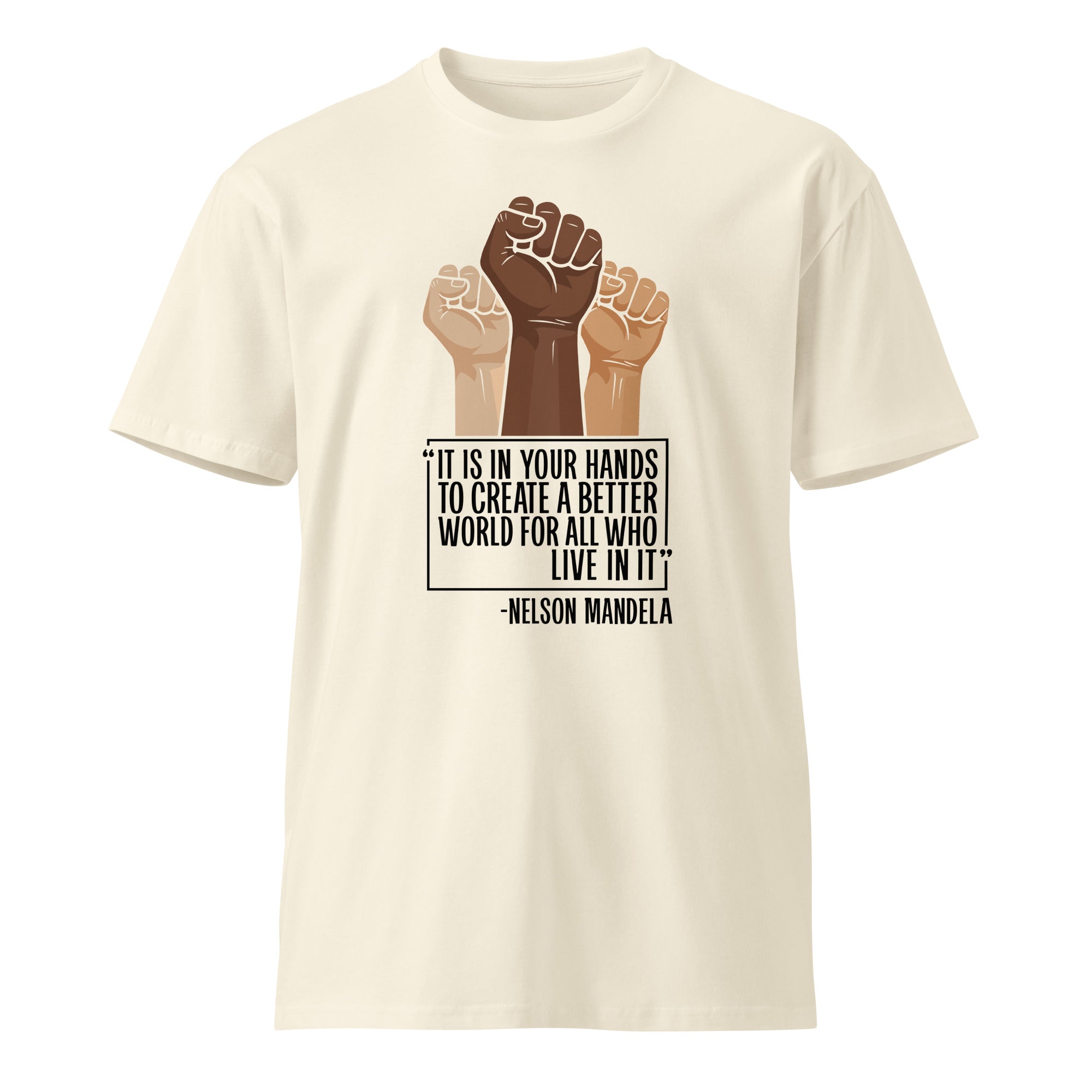 Mandela Inspirational Unisex Premium Cotton T-Shirt | Gallory Hive