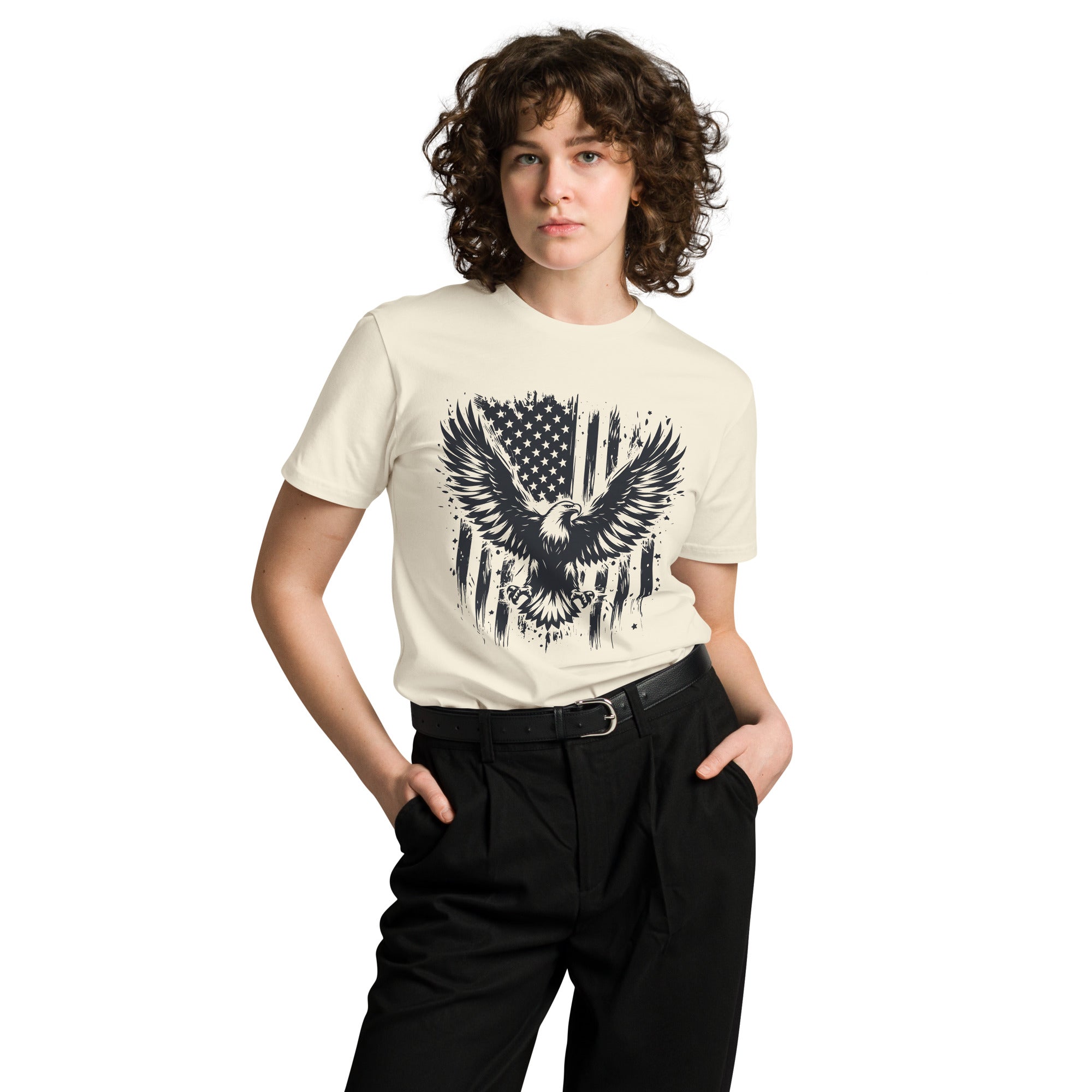 American Eagle Unisex Cotton T-Shirt | Gallory Hive