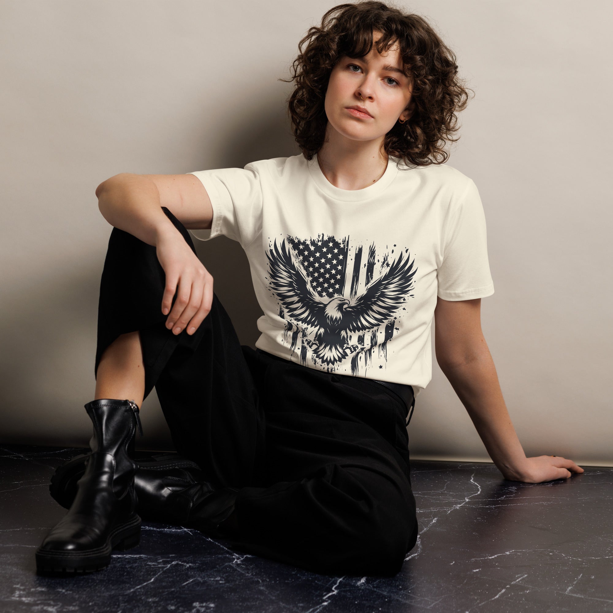 American Eagle Unisex Cotton T-Shirt | Gallory Hive