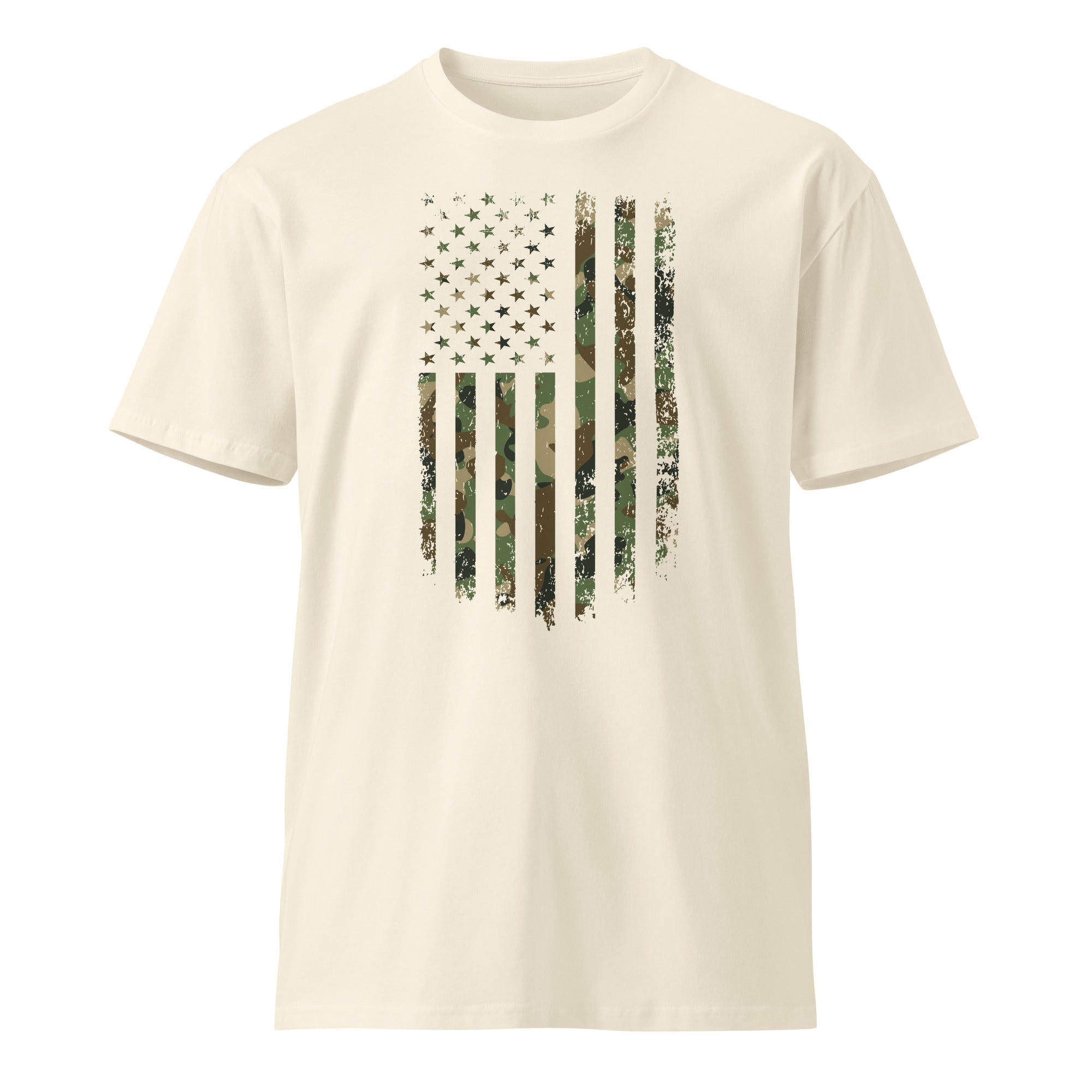 Military Style USA Flag Premium Cotton T-Shirt | Gallory Hive
