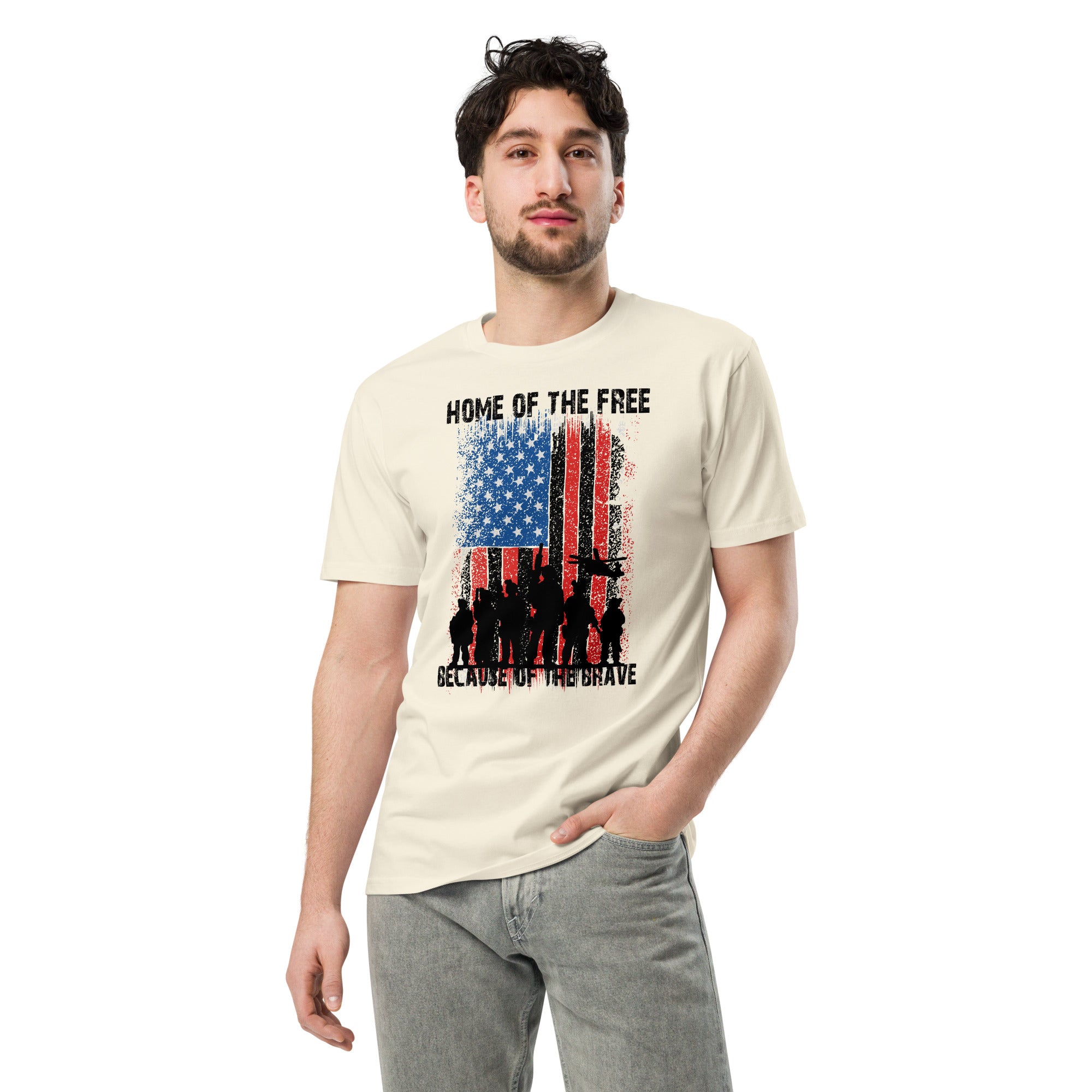 American Freedom Soldier Graphic Premium T-Shirt | Gallory Hive