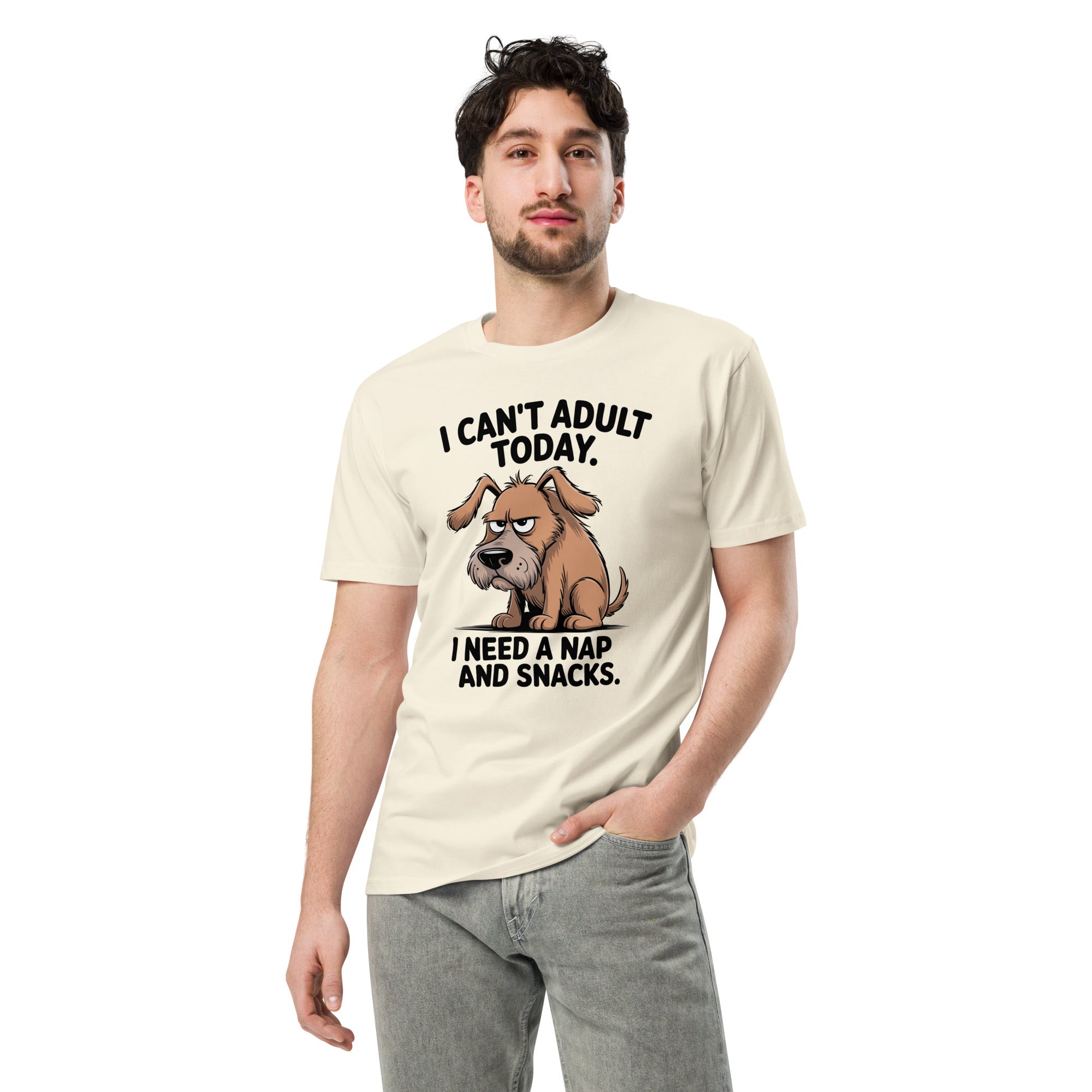 I Can't Adult Today Funny Dog Unisex Premium T-Shirt | Gallory Hive