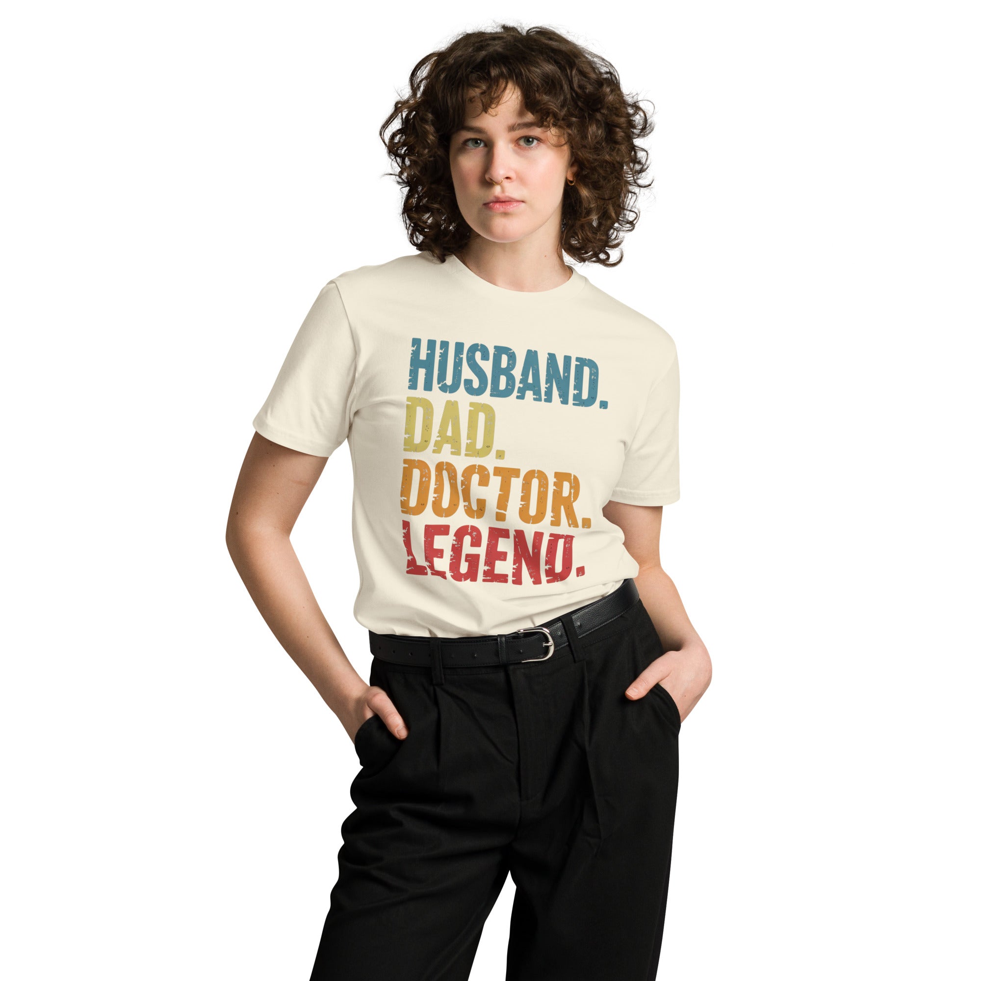 Husband Dad Doctor Legend Funny Doctor Unisex Premium T-Shirt | Gallory Hive