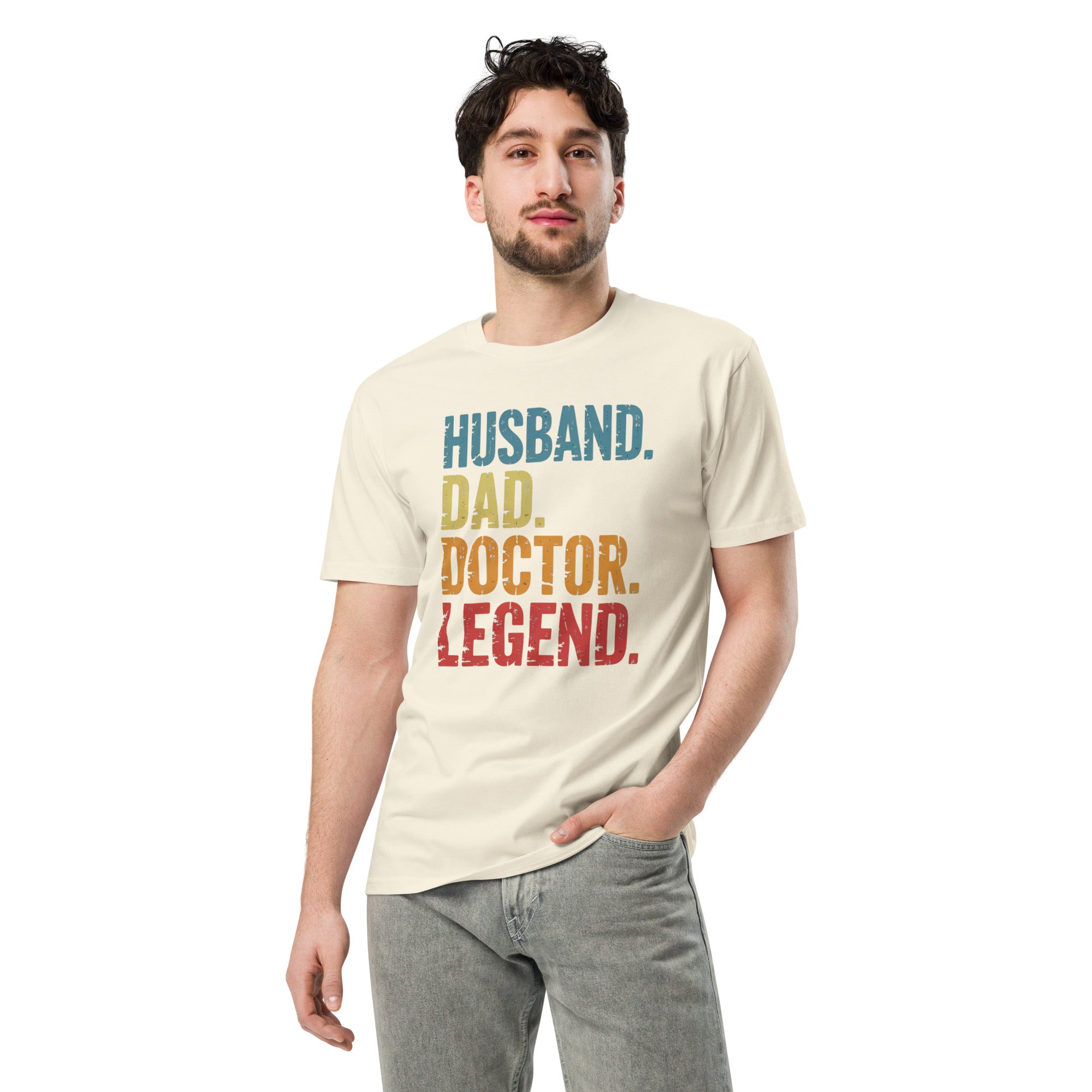 Husband Dad Doctor Legend Funny Doctor Unisex Premium T-Shirt | Gallory Hive