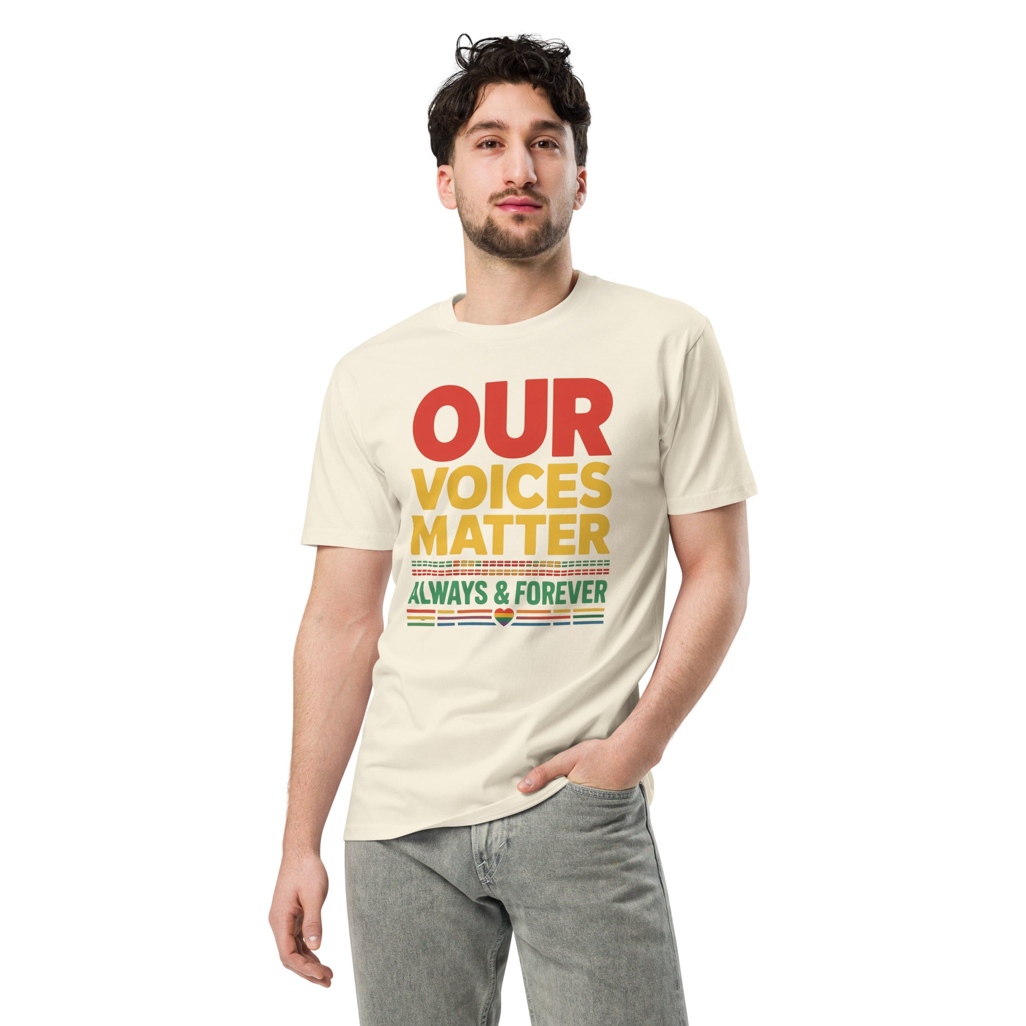 Our Voices Matter Always & Forever Pride Unisex Premium T-shirt | Gallory Hive