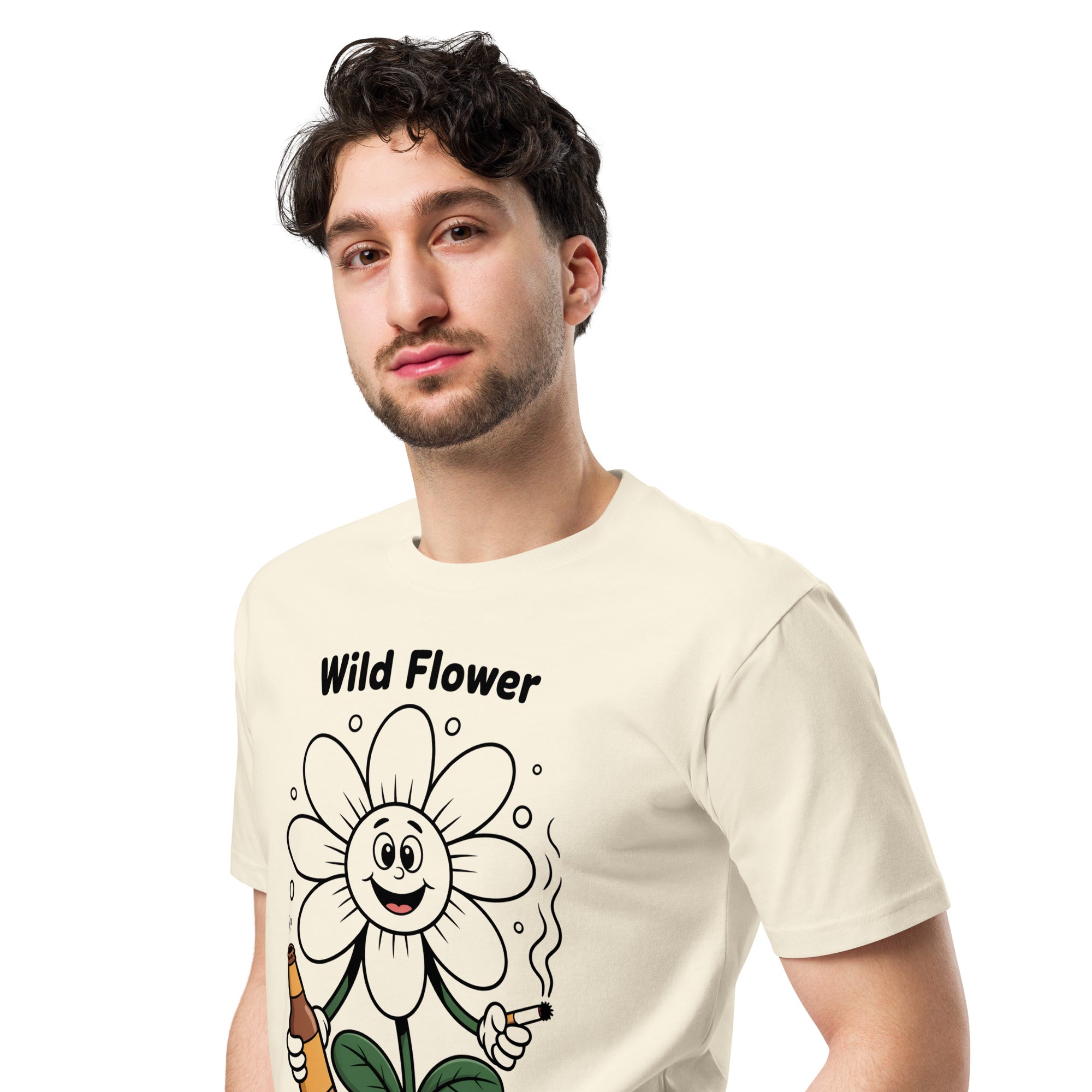 Wildflower Funny Unisex Premium Cotton Graphic T-Shirt | Gallory Hive