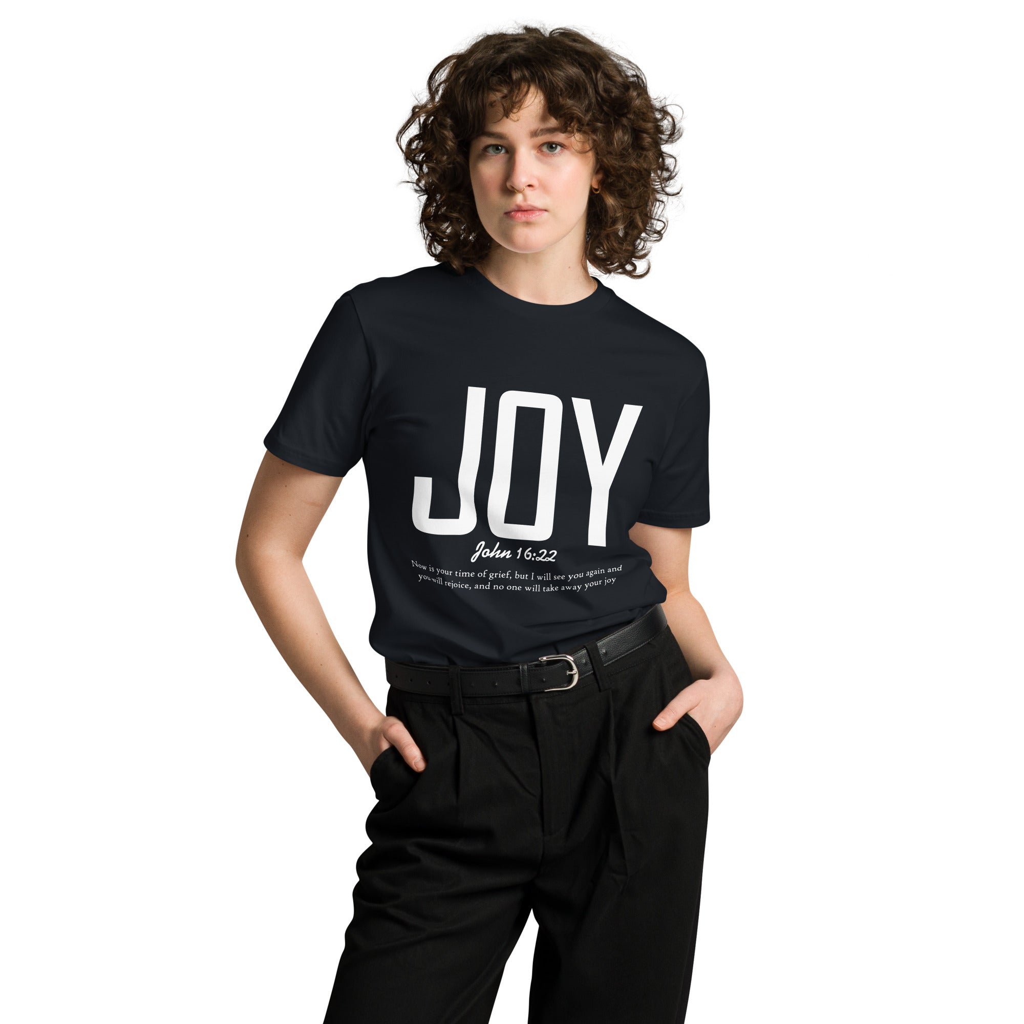 Joy Faith Inspirational Premium Unisex Cotton T-Shirt | Gallory Hive