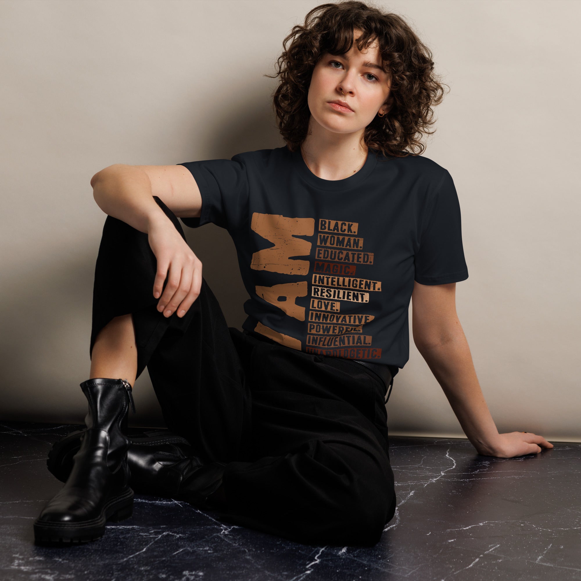 Powerful Black Woman Quote Premium Cotton T-Shirt | Gallory Hive