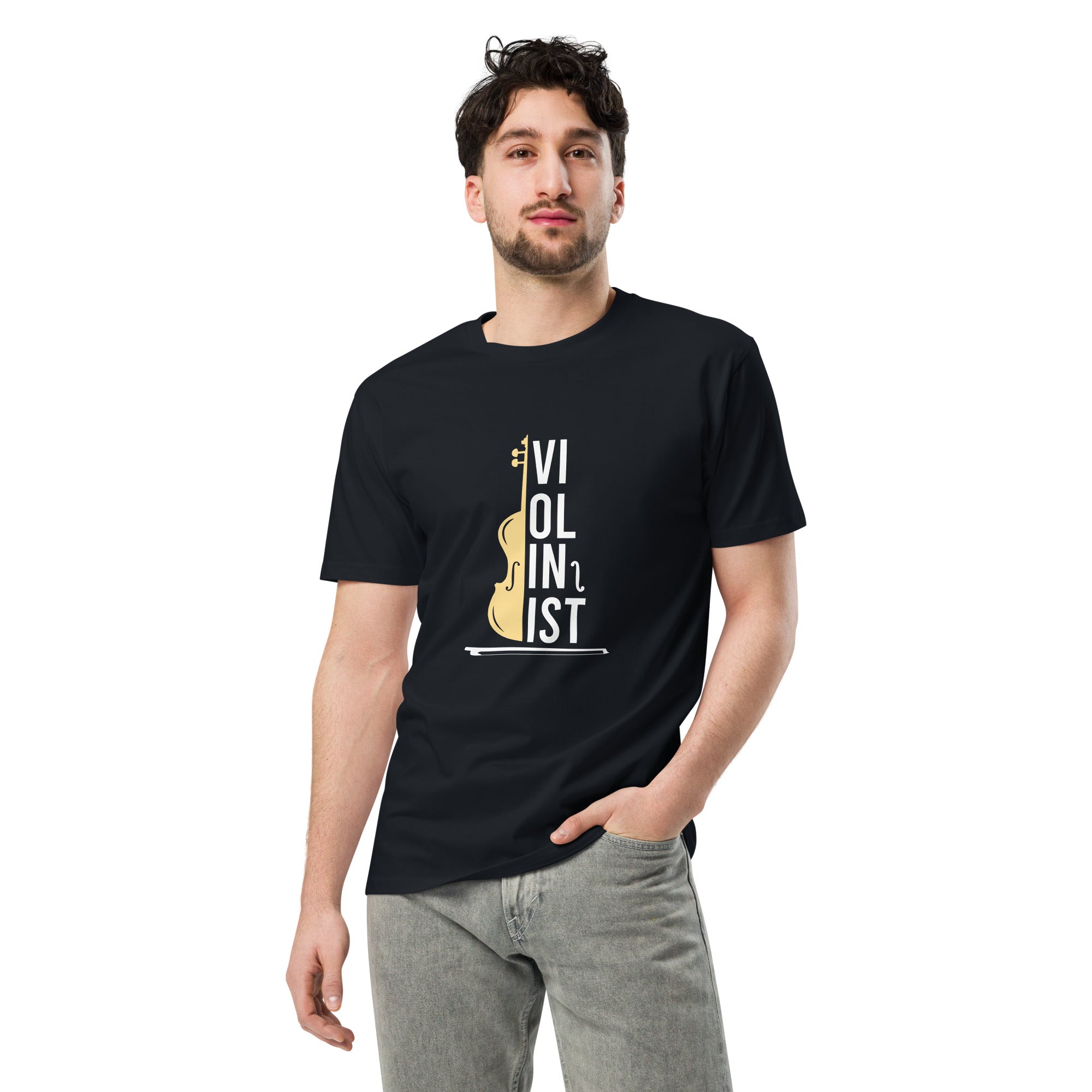 Minimal Violin Silhouette Music T-Shirt | Gallory Hive