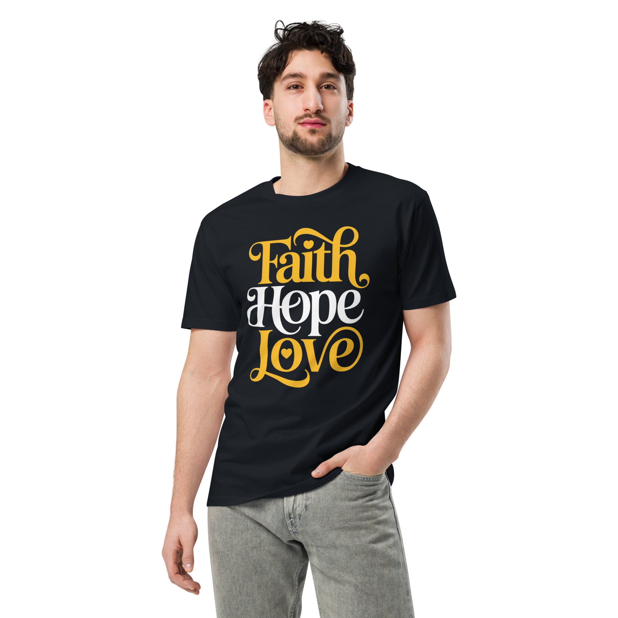 Faith Hope Love Unisex Premium Cotton T-Shirt | Gallory Hive