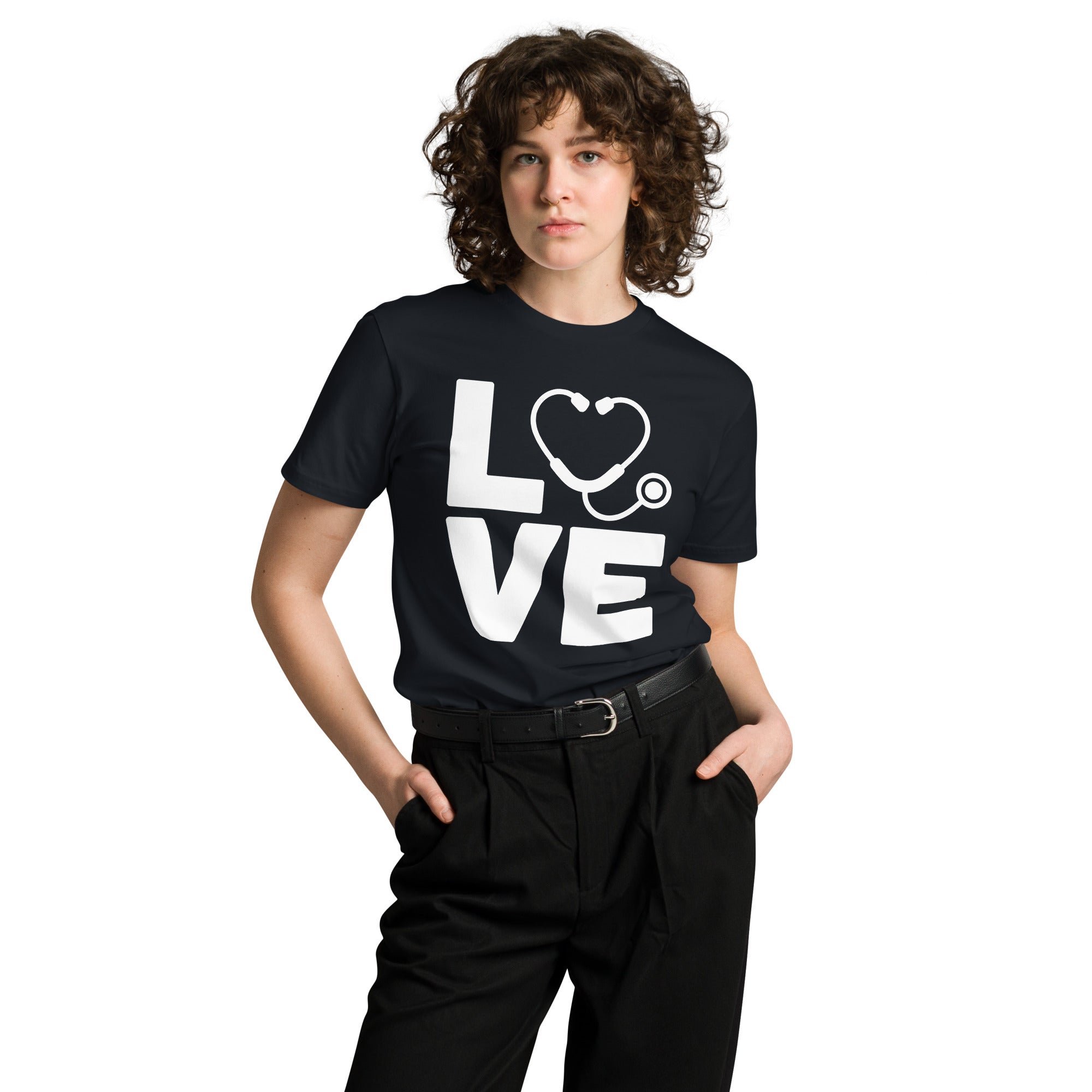 Love Stethoscope Graphic Unisex Premium T-Shirt | Gallory Hive