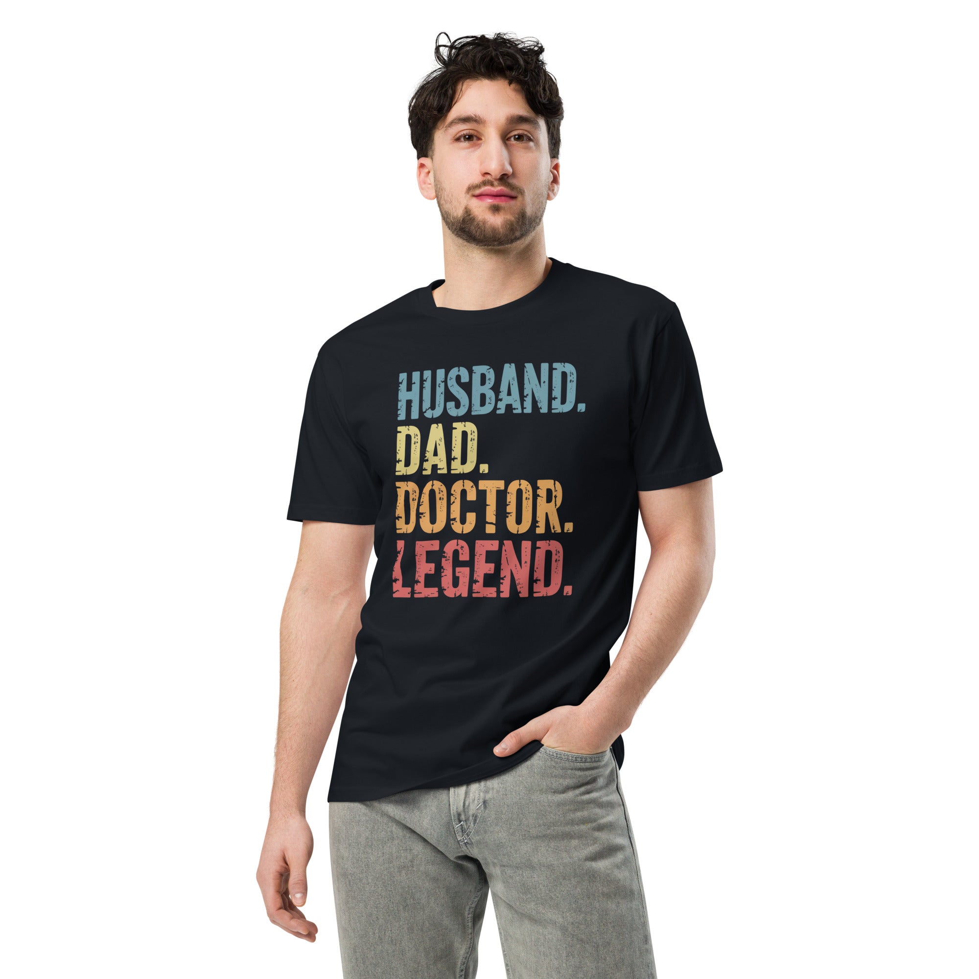Husband Dad Doctor Legend Funny Doctor Unisex Premium T-Shirt | Gallory Hive