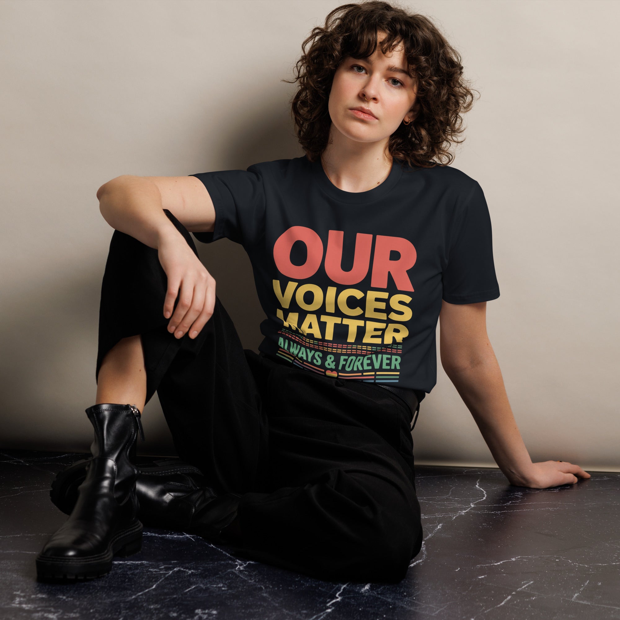 Our Voices Matter Always & Forever Pride Unisex Premium T-shirt | Gallory Hive
