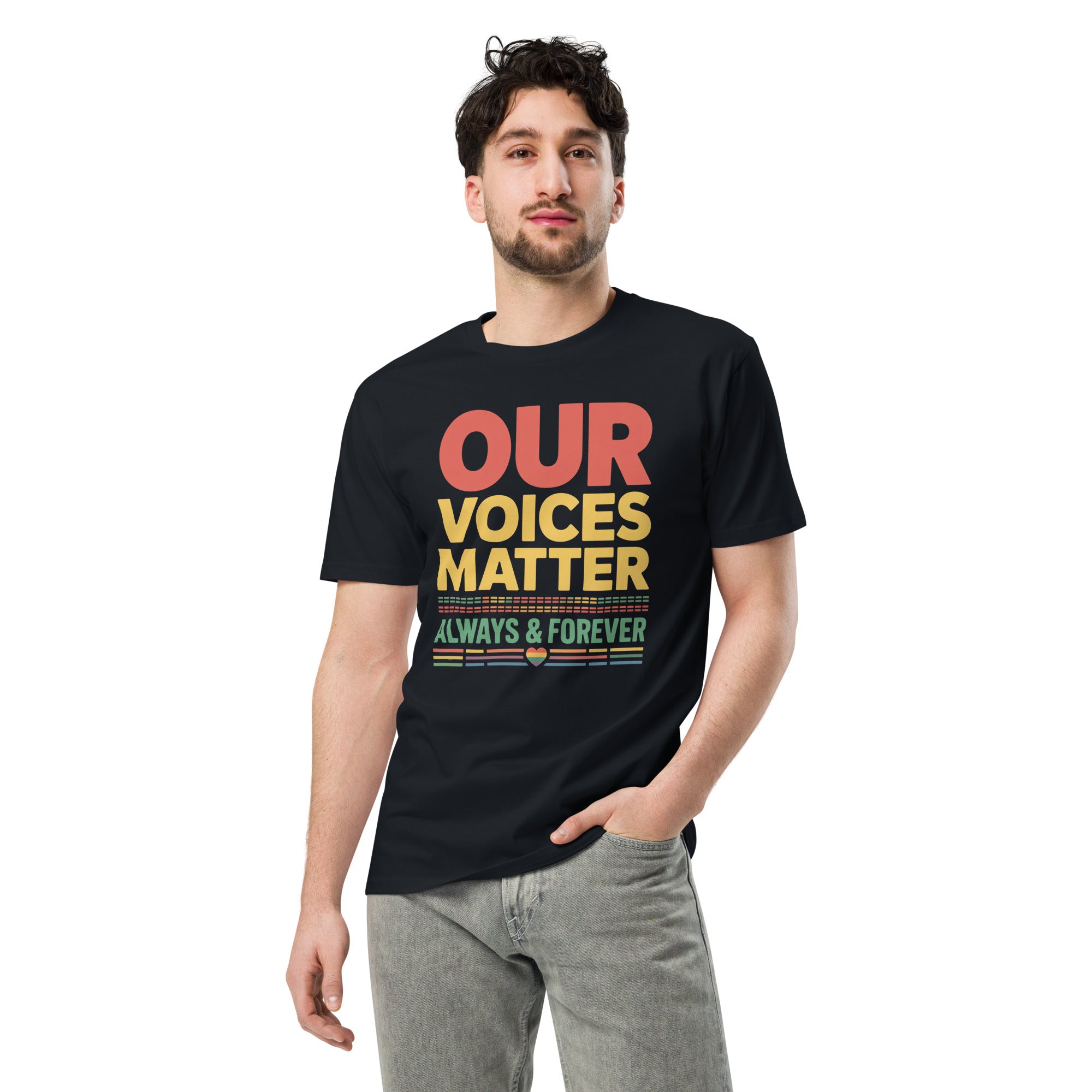 Our Voices Matter Always & Forever Pride Unisex Premium T-shirt | Gallory Hive