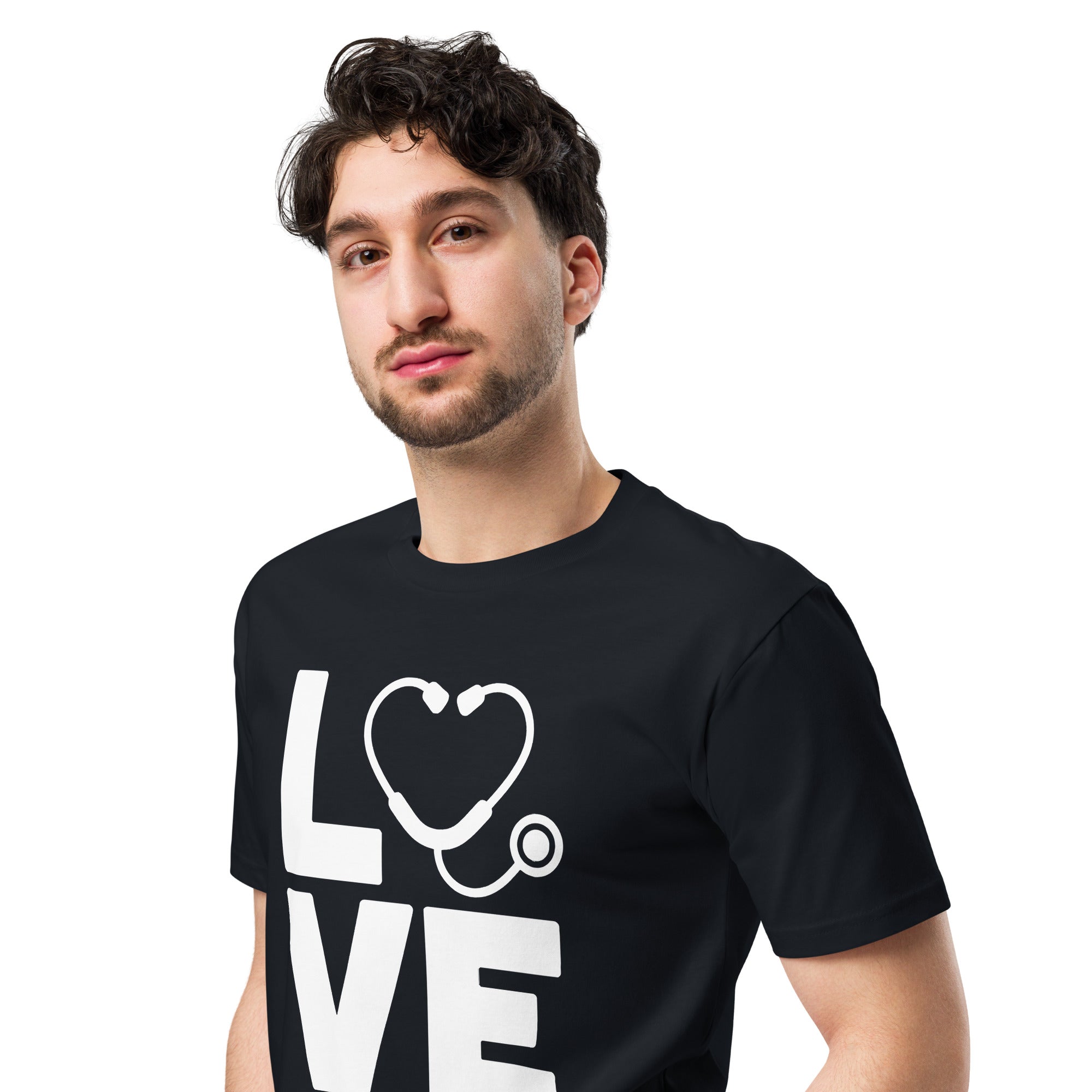 Love Stethoscope Graphic Unisex Premium T-Shirt | Gallory Hive