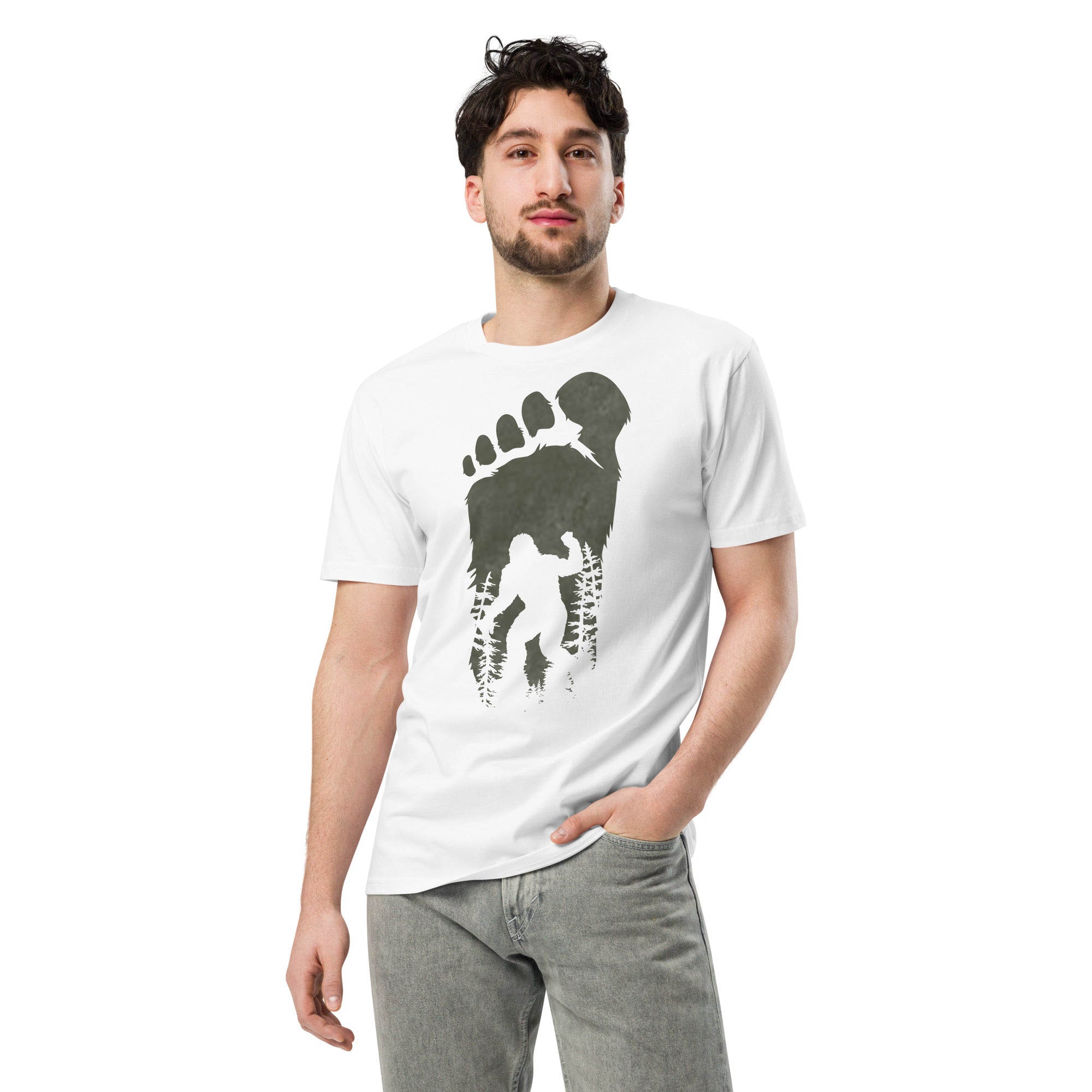Bigfoot Shadow Art Unisex Graphic T-Shirt | Gallory Hive