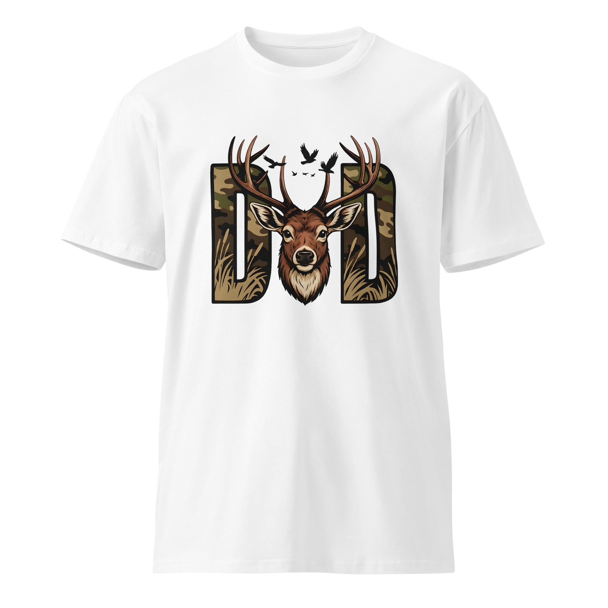 Dad Deer Hunting Premium Cotton T-Shirt | Gallory Hive