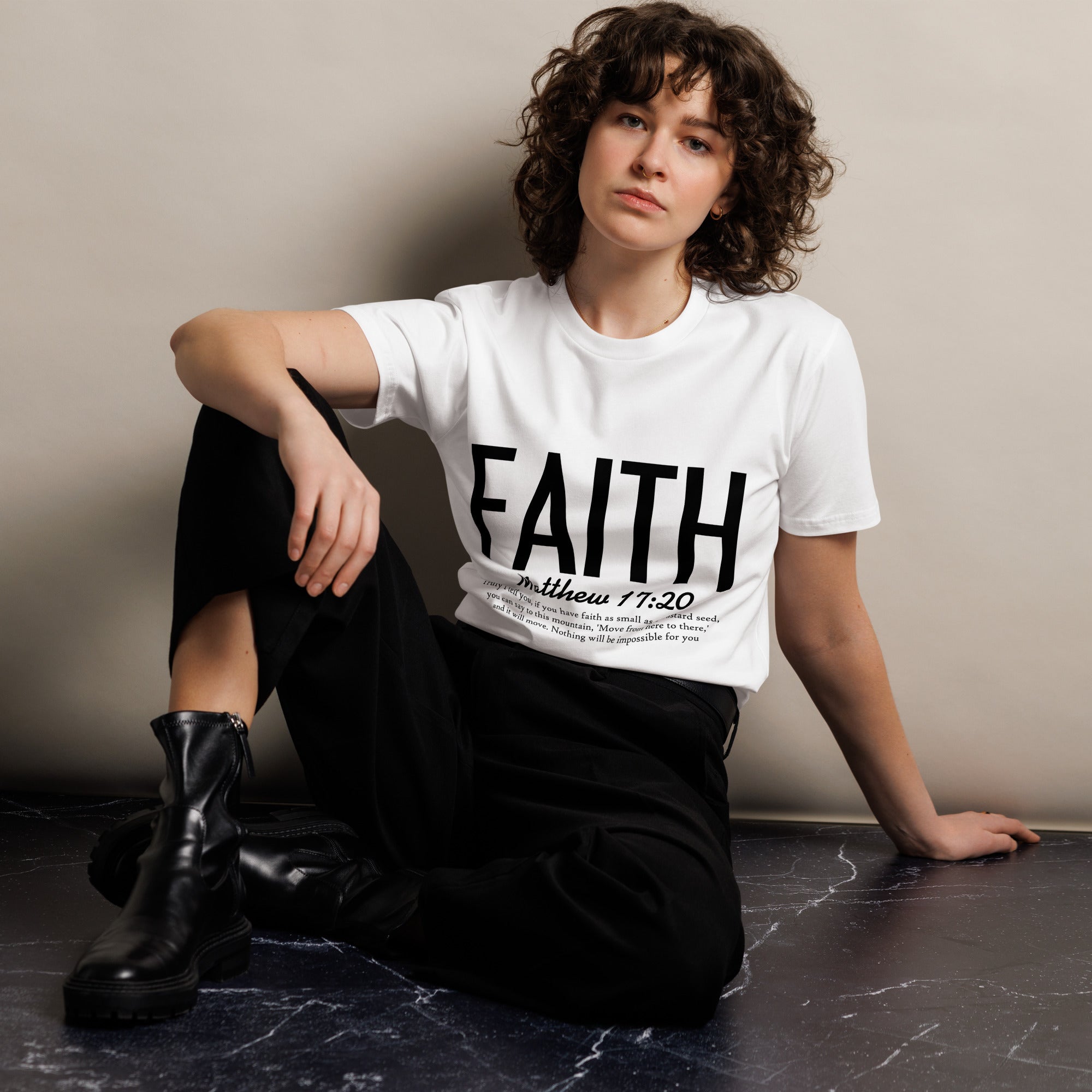 Faith Inspirational Premium Unisex Cotton T-Shirt | Gallory Hive