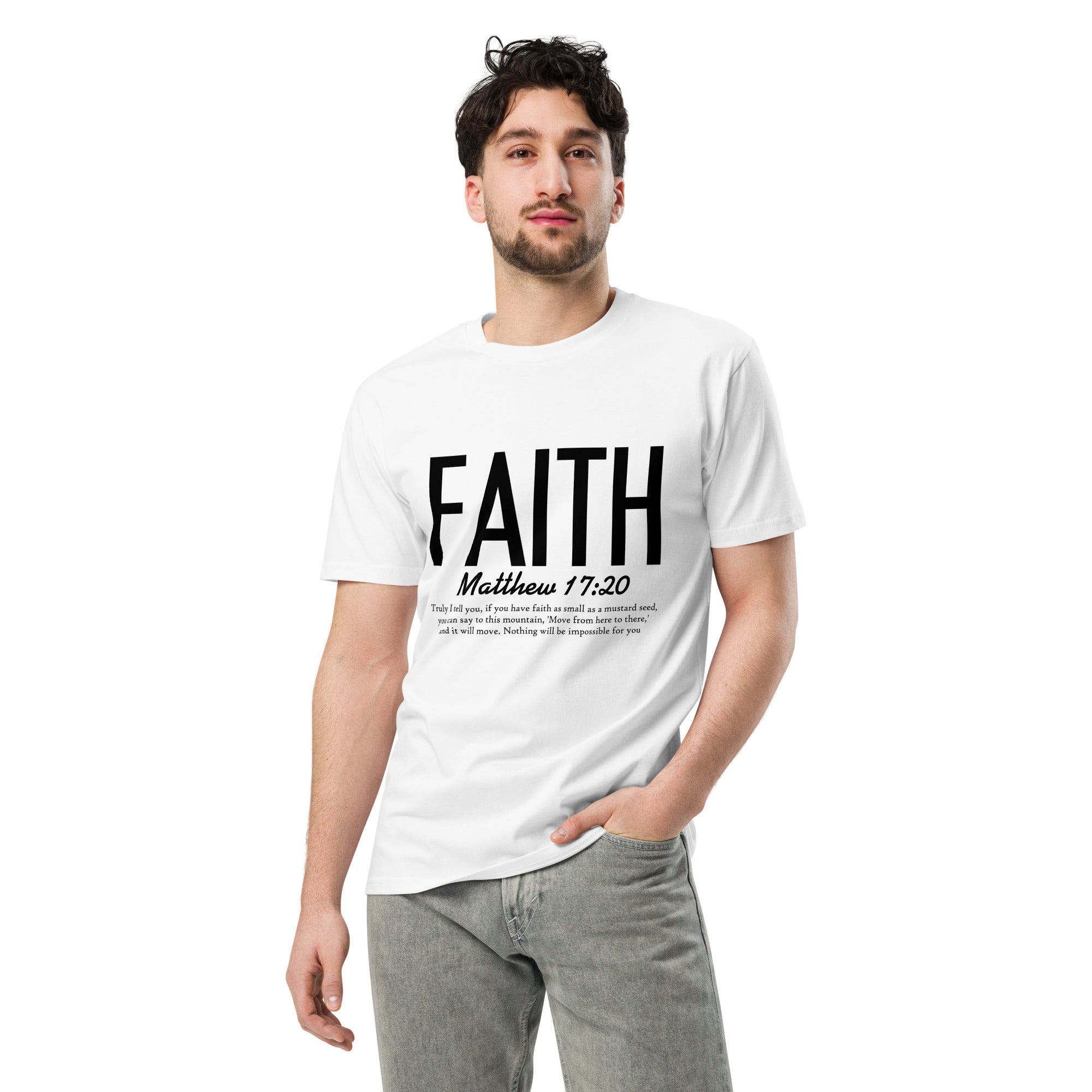 Faith Inspirational Premium Unisex Cotton T-Shirt | Gallory Hive