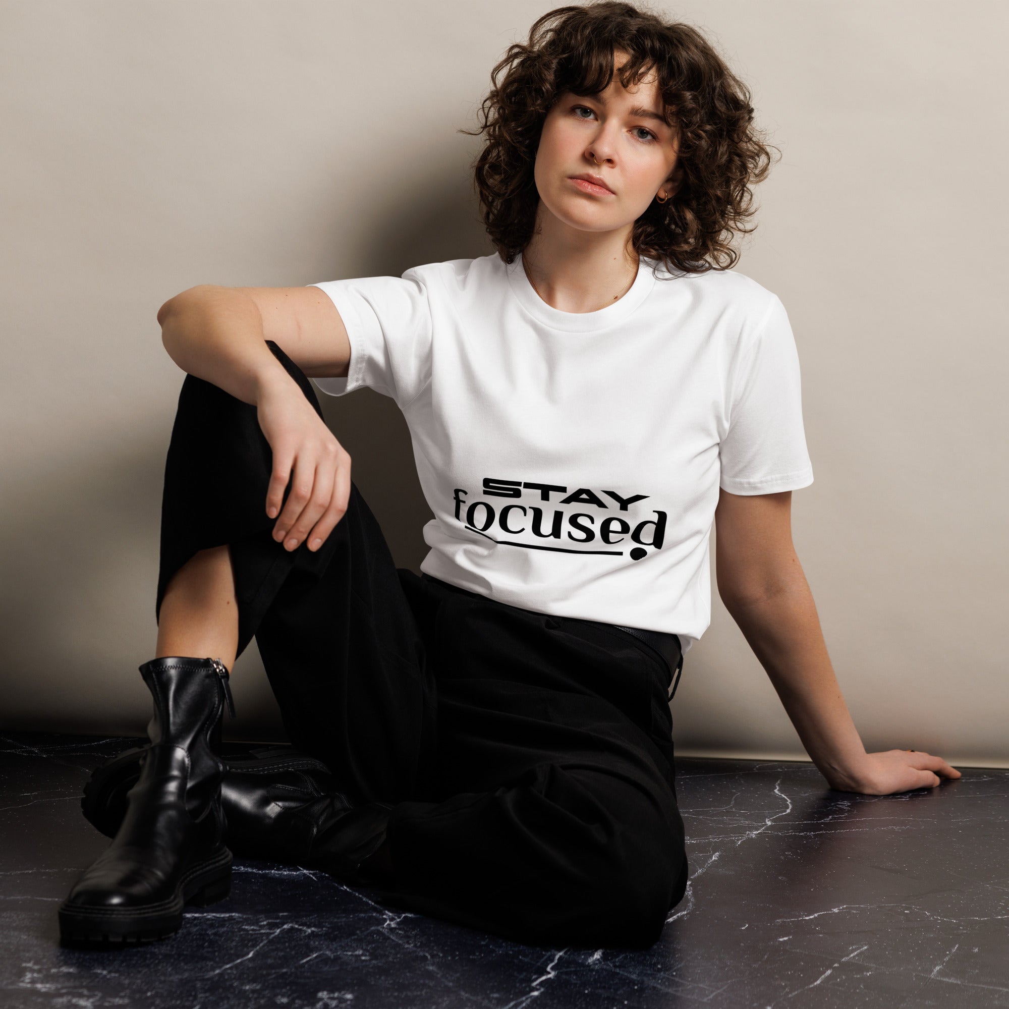 Stay Focused Unisex Premium Cotton T-Shirt | Gallory Hive